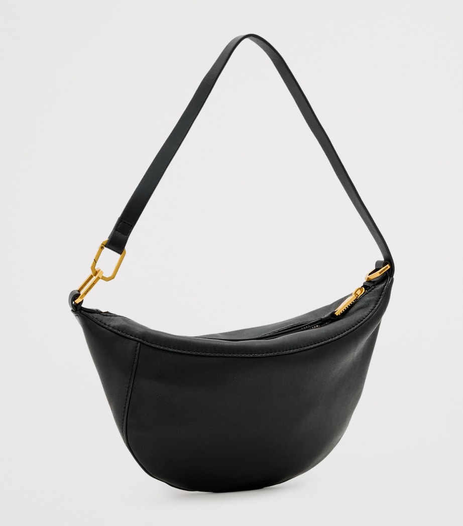 AllSaints Micro Leather Luna Shoulder Bag Black Image 4