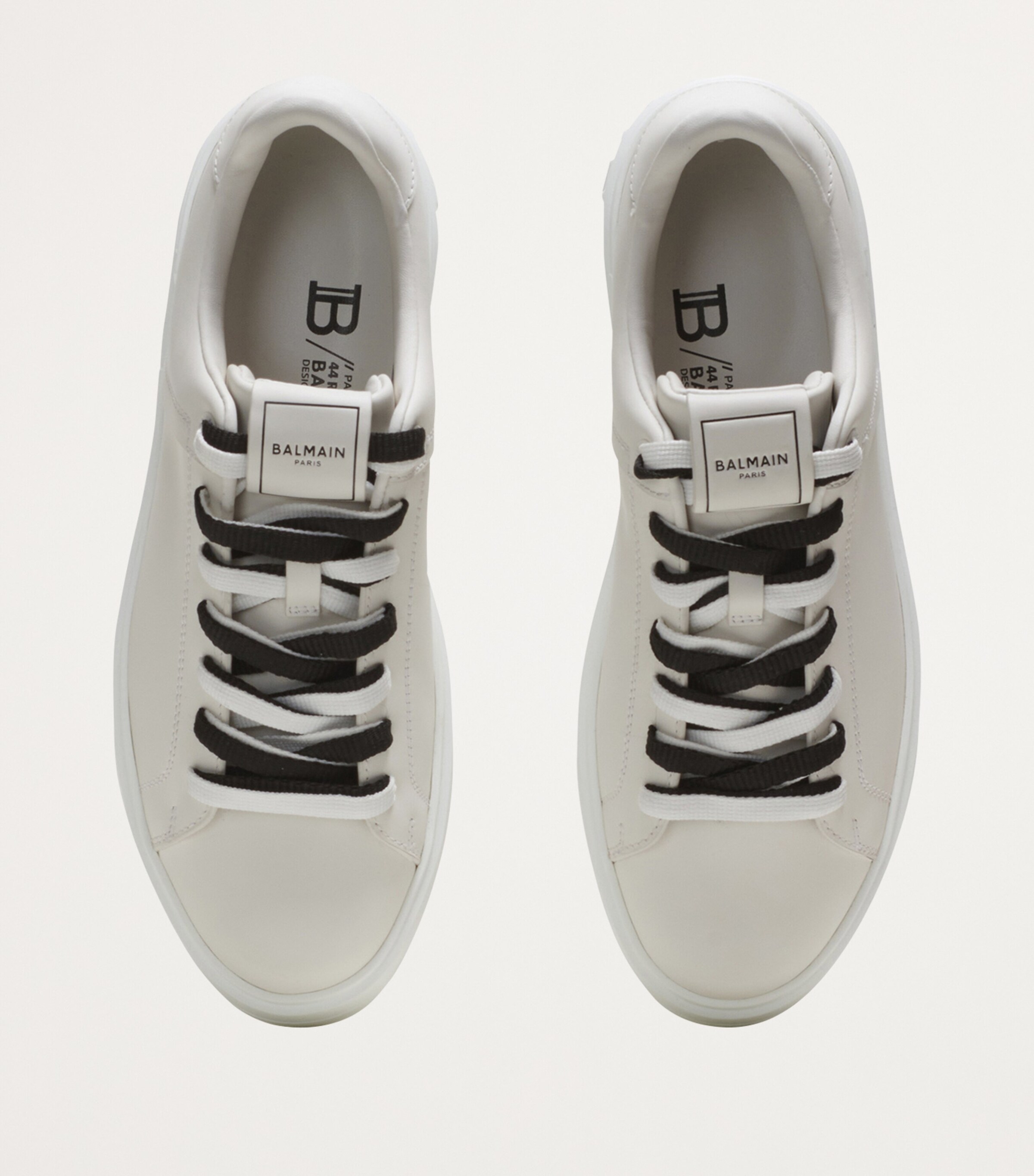 Balmain Leather B-Court Sneakers Blanc Image 4
