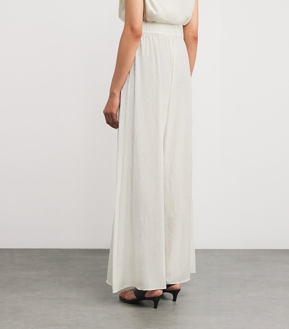 Wide-Leg Palazzo Vespera Trousers OFF-WHITE Image 4
