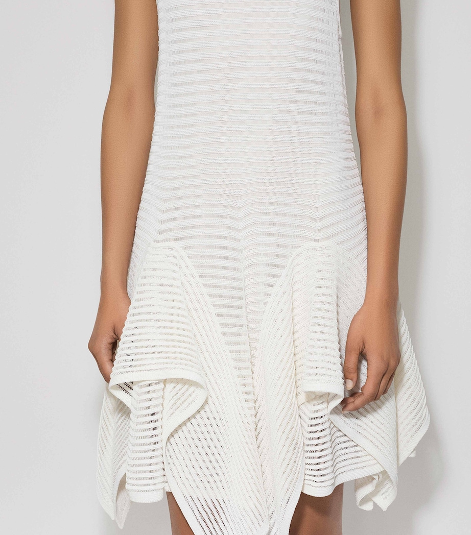 Ladder-Knit Mini Dress BLANC Image 5