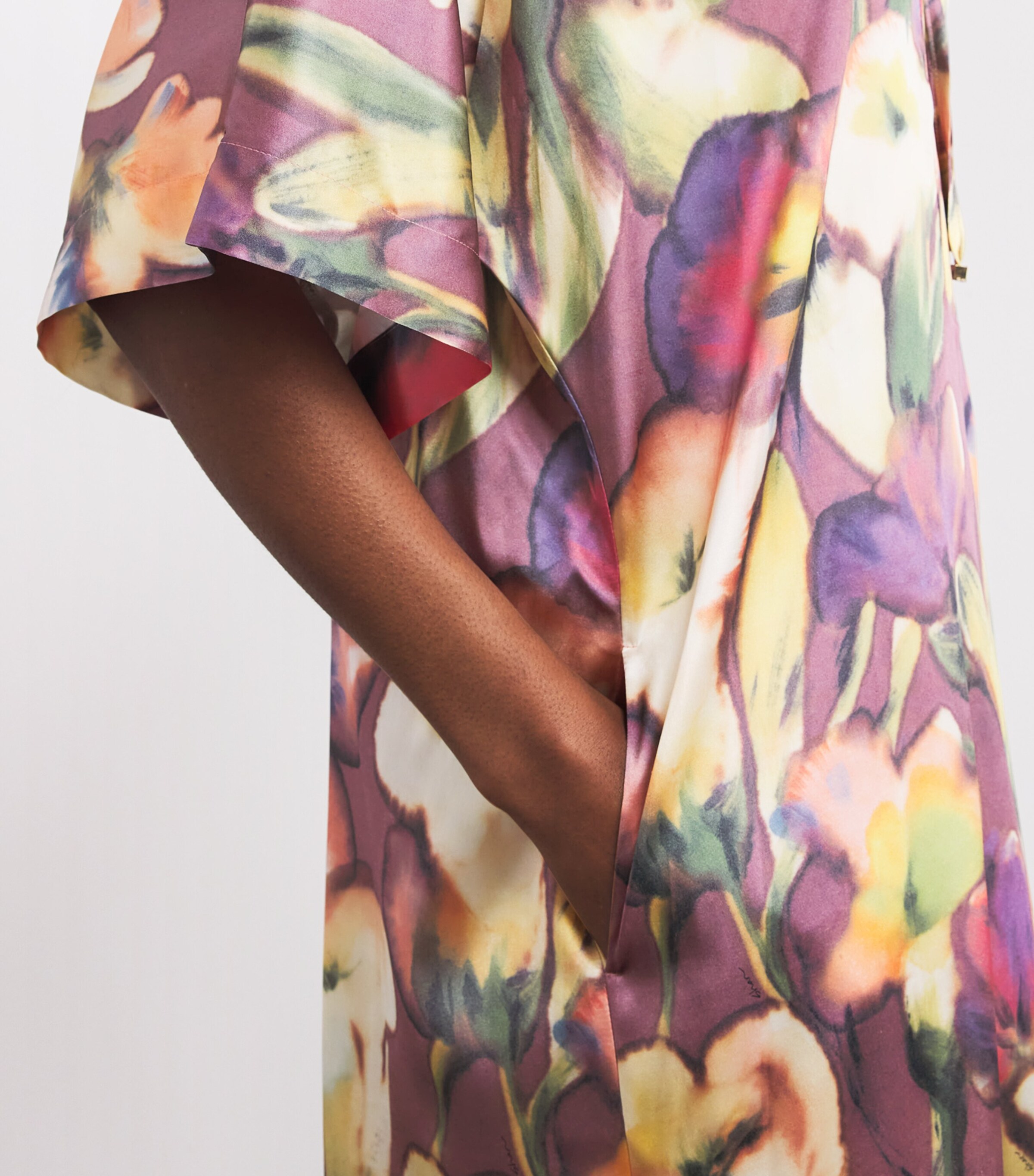 Silk Floral Maxi Kaftan 952 MAGNOLIA Image 4