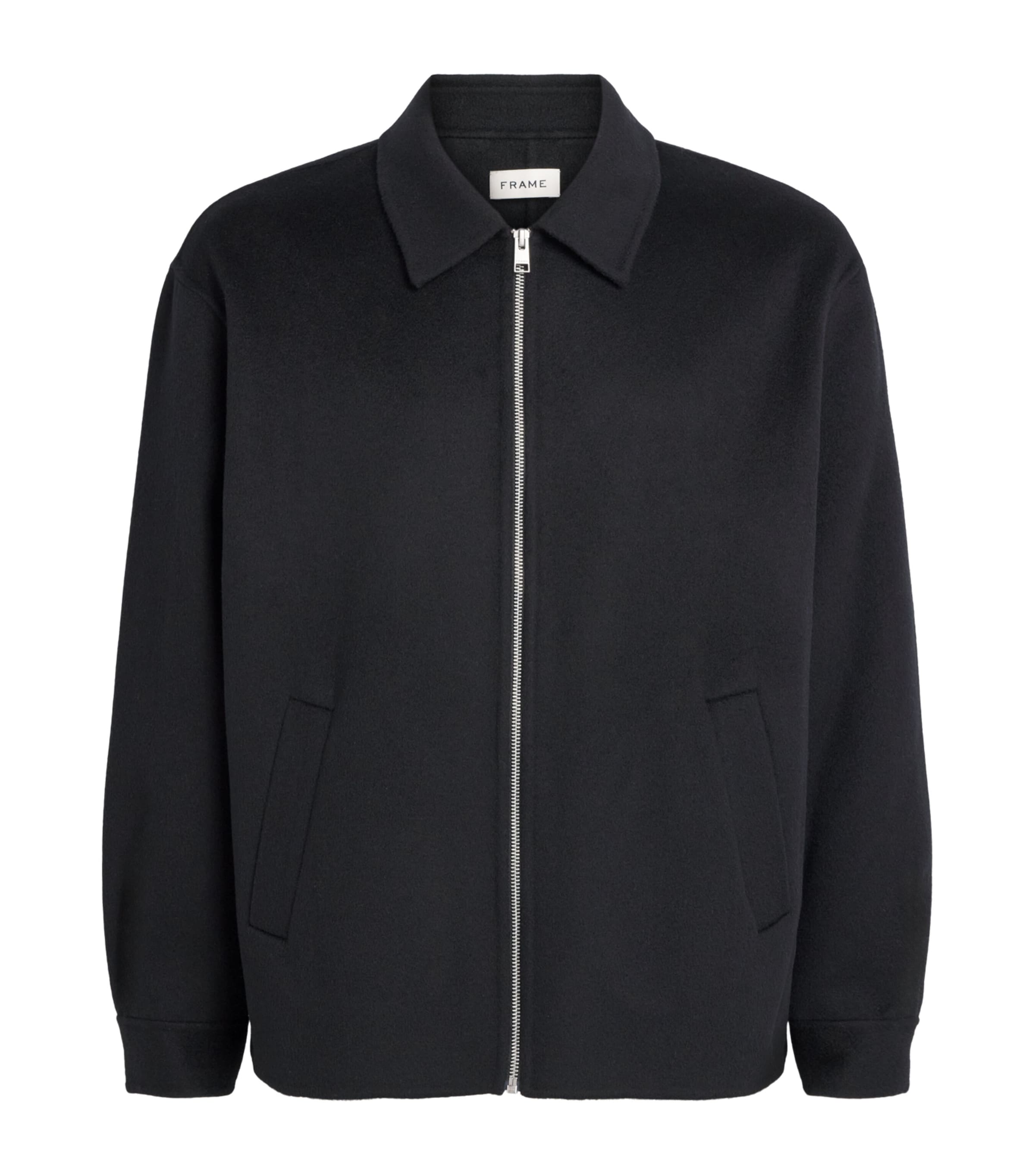 Frame Double-face Wool Bomber Jacket In Black