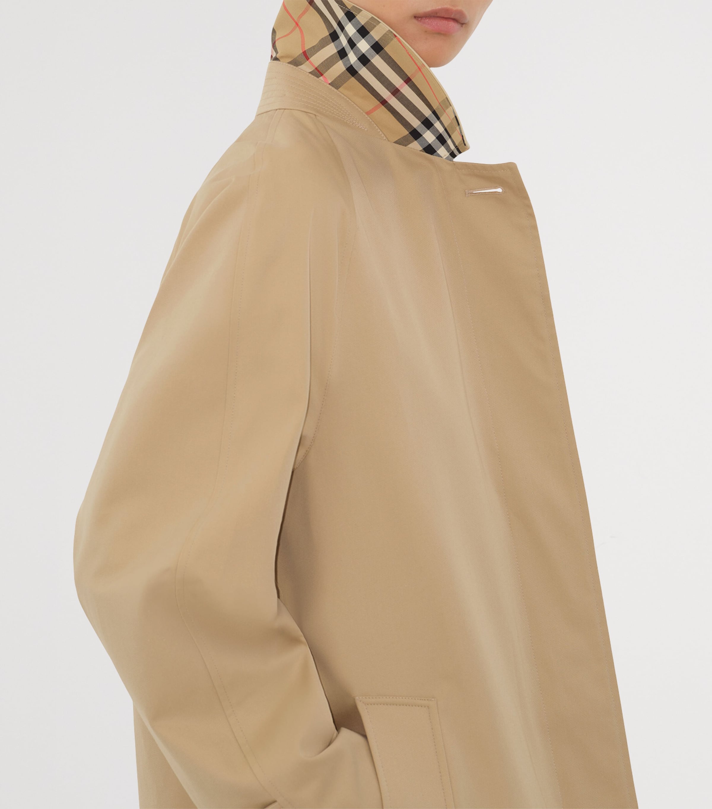 Gabardine Mid-Length Camden Heritage Car Coat HONEY Image 5