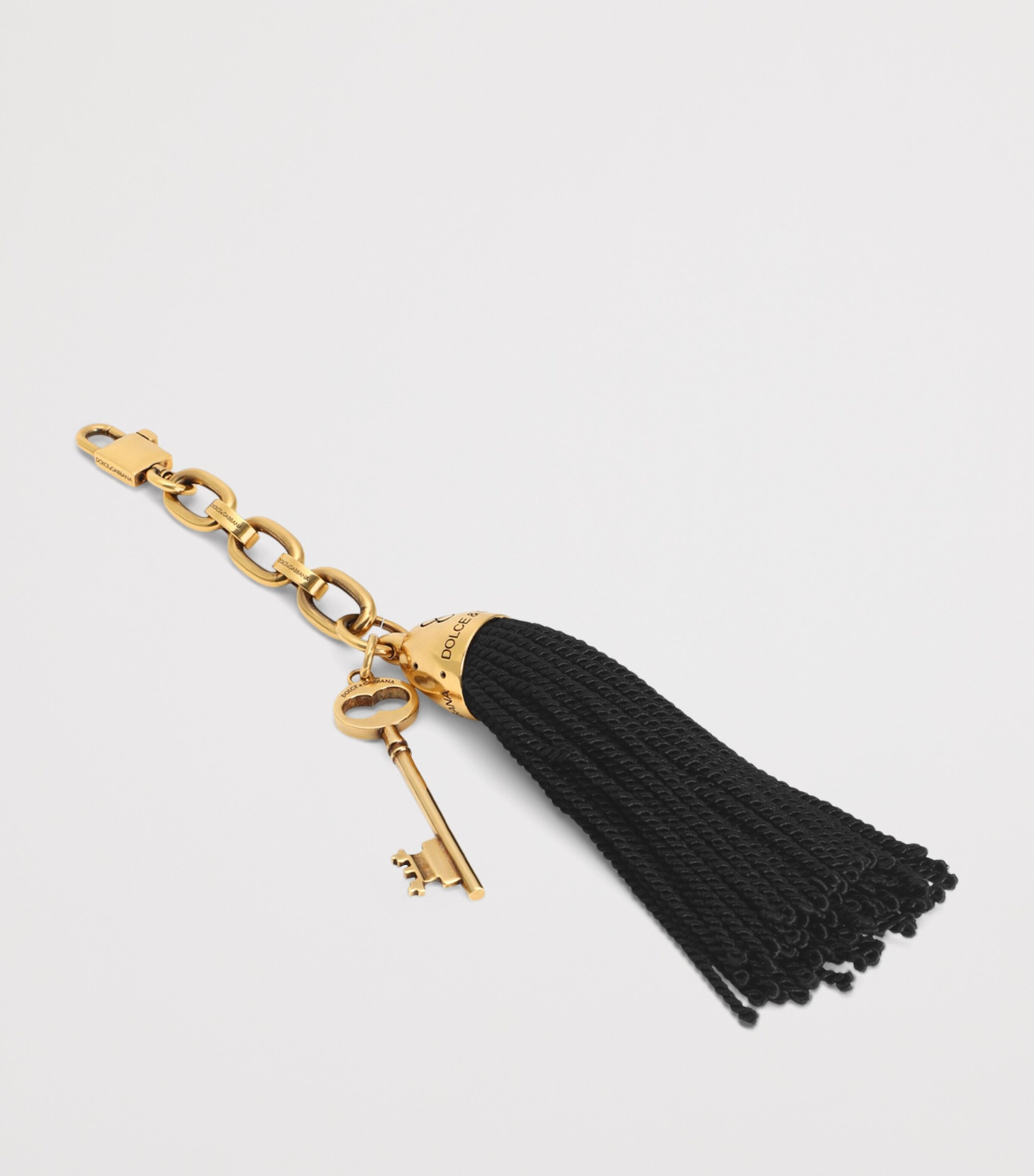 Dolce&Gabbana Leather Fringe Keyring Oro Devot Image 3