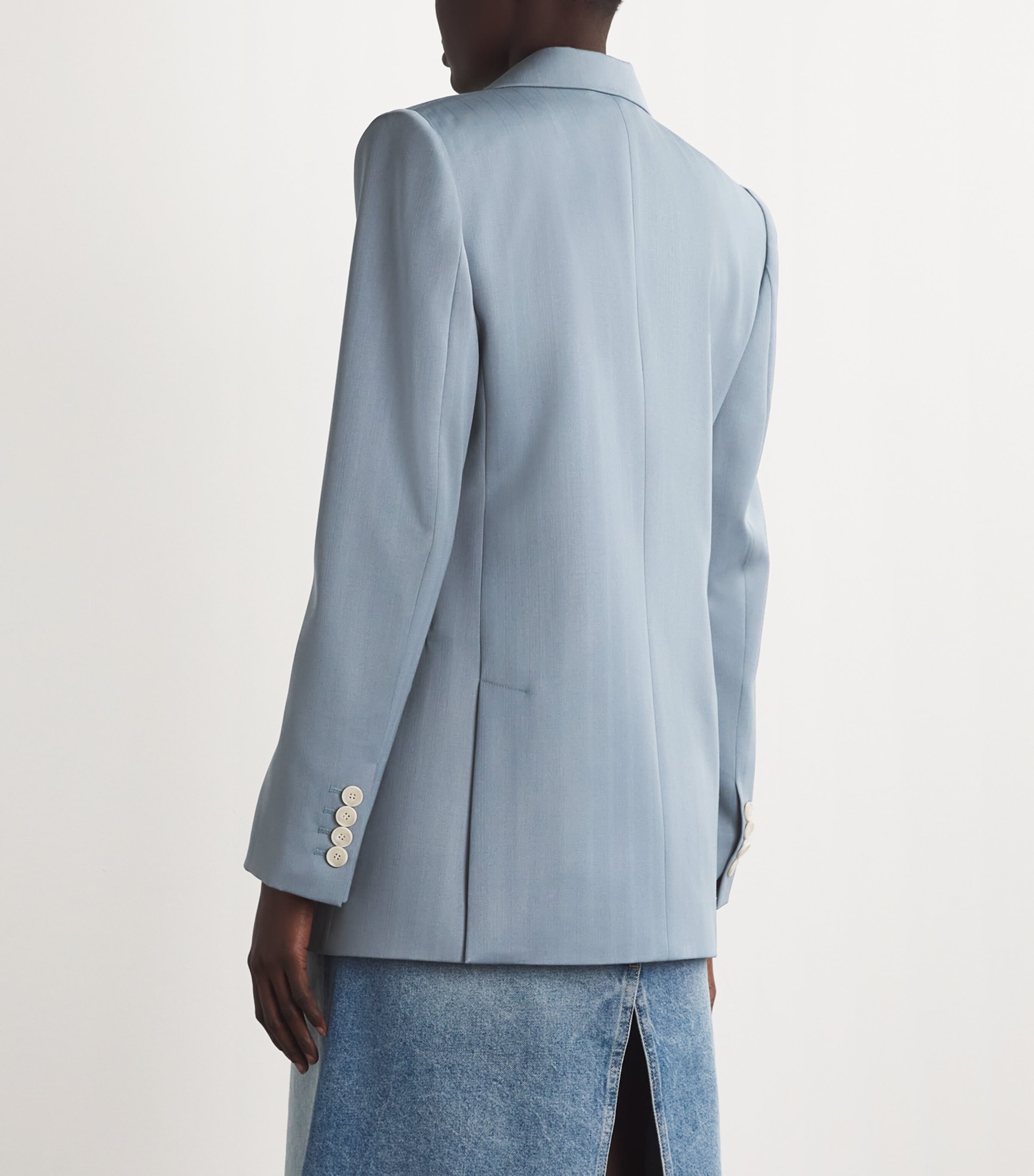 Wool Double-Breasted Blazer 4099 FOGGY BLUE Image 4