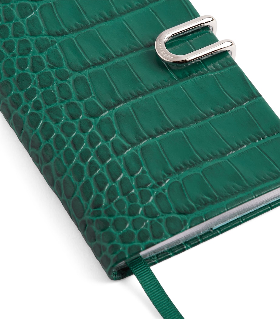 Smythson Leather Mara A6 2026 Mid-Year Diary Petrol Image 5