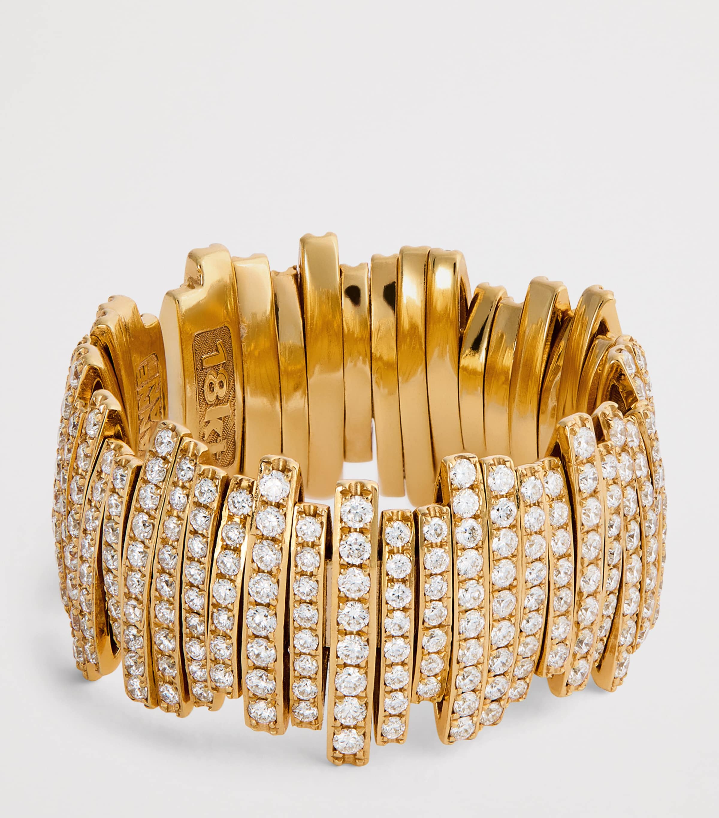 Suzanne Kalan Yellow Gold and Diamond Classic Full Pave Deco Ring (Size 7) Yg/wd Image 4