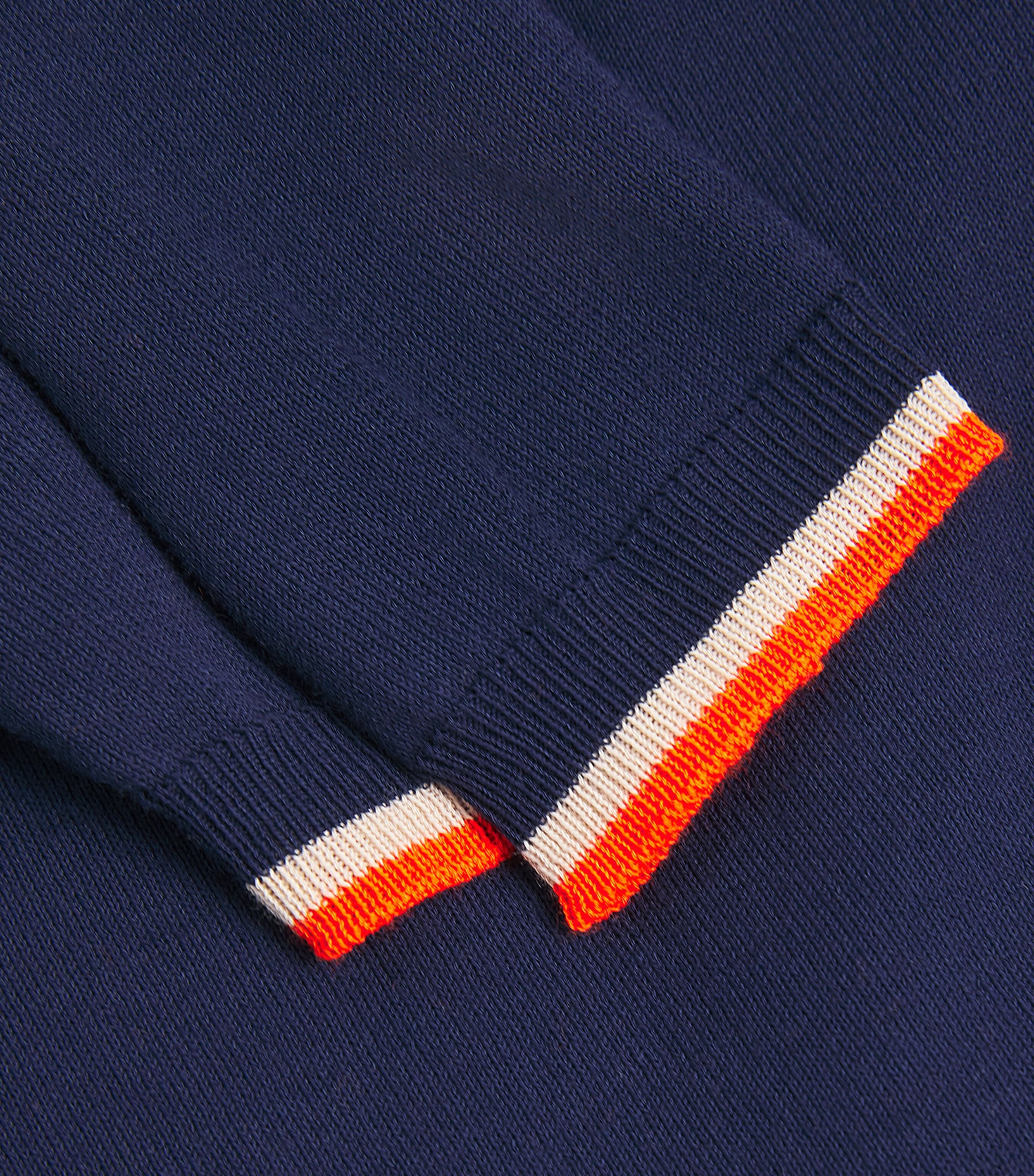 Contrast-Detail Polo Shirt U0497-NAVY Image 5