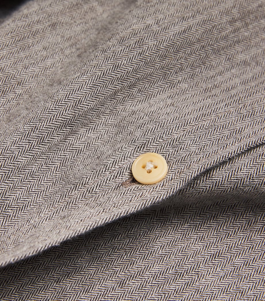Cotton Herringbone New York Special Shirt GREY Image 5