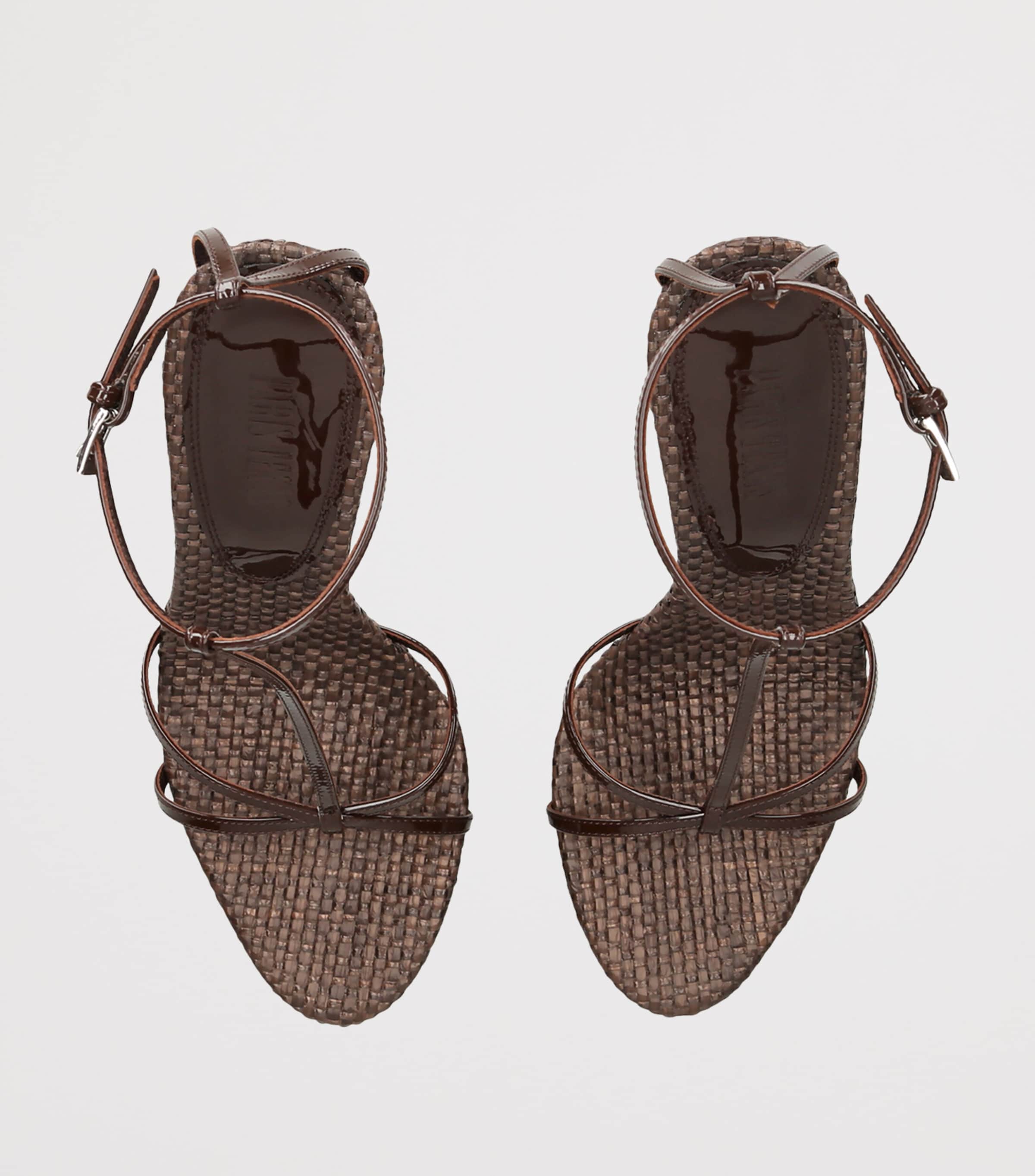 Paris Texas Patent Leather Lidia T-Strap Sandals 105 Dark Brown Image 4