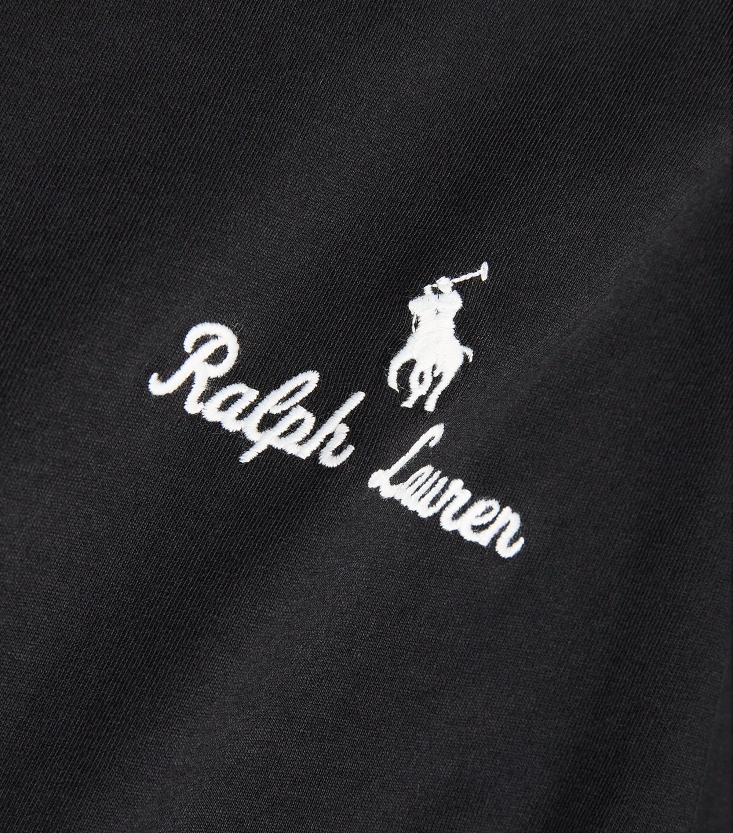 Cotton Script Logo T-Shirt BLACK Image 5