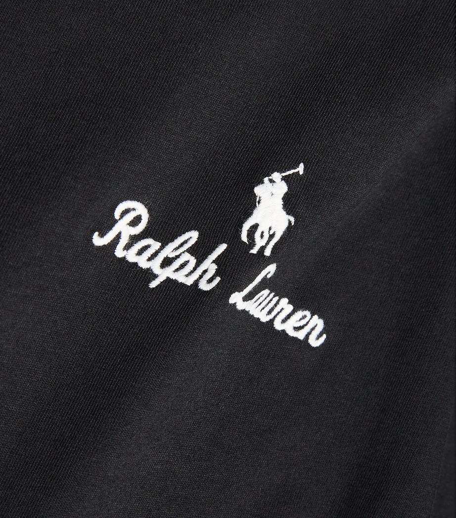 Cotton Script Logo T-Shirt BLACK Image 5