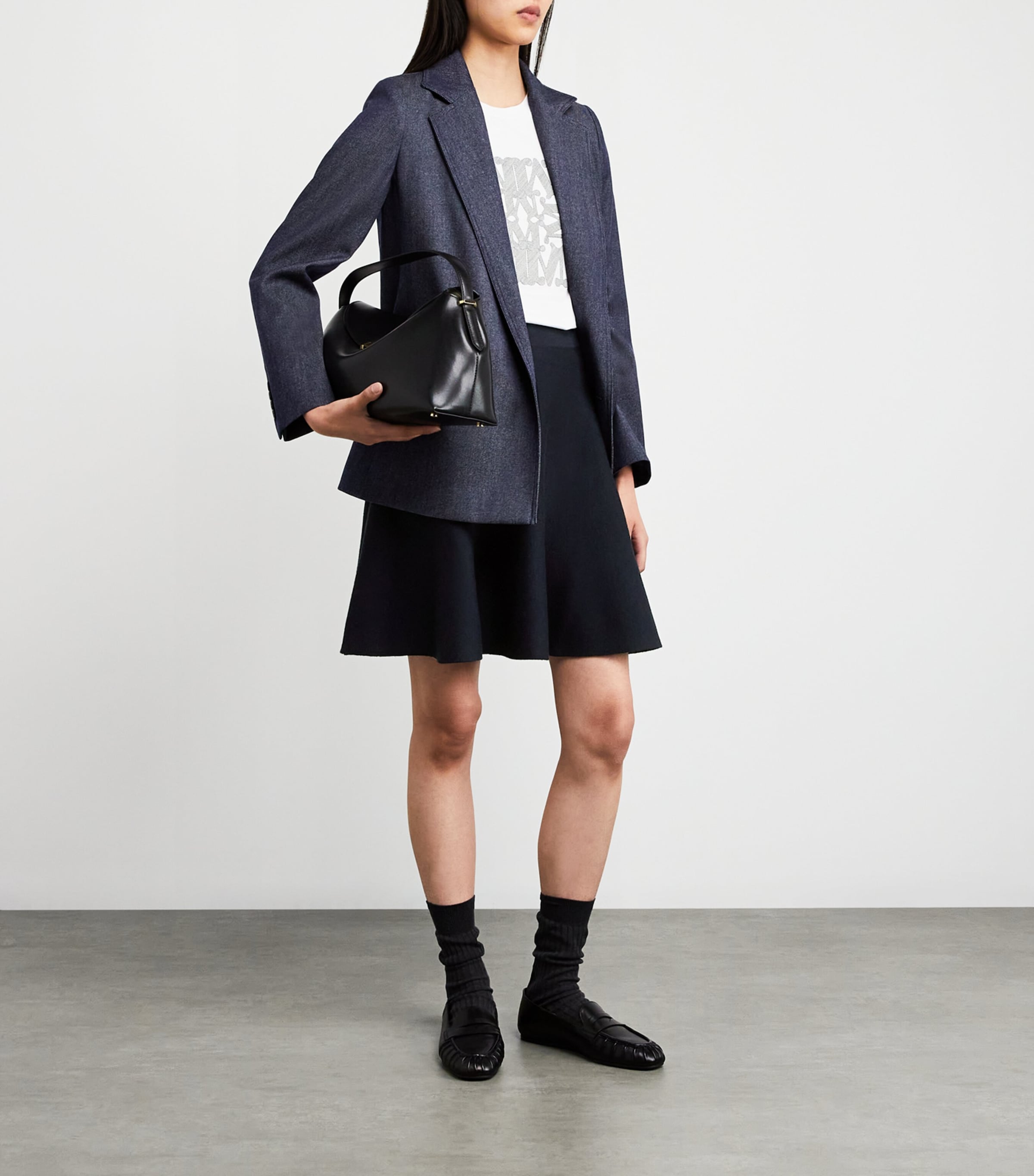 Virgin Wool Knit Skirt ULTRAMARINE Image 2