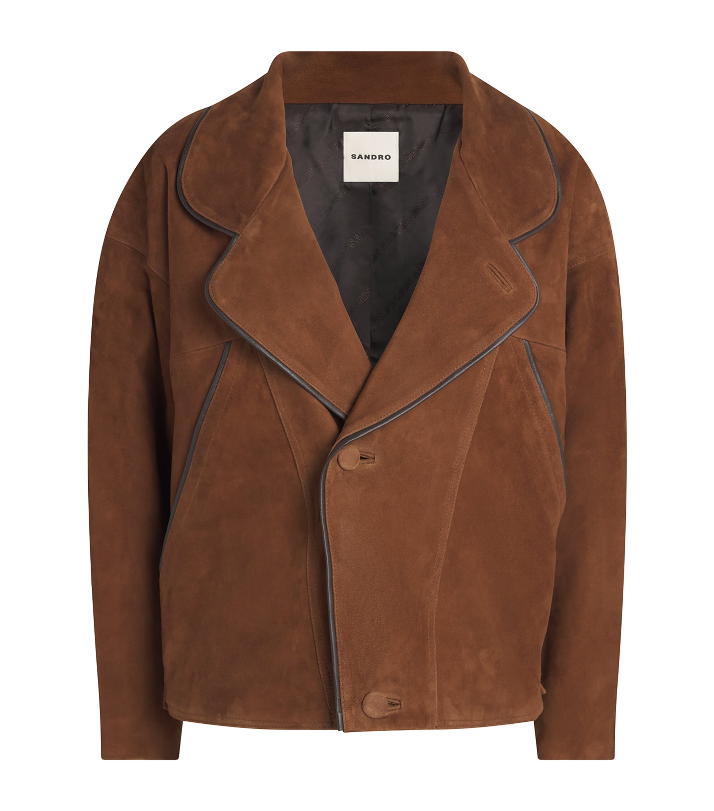 Suede Oversized Jacket BROWN Image 1