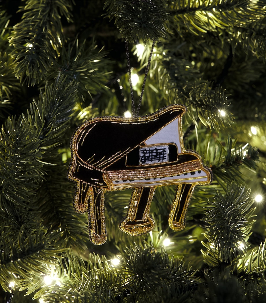 Tinker Tailor Grand Piano Tree Decoration Brown & Gold Image 3