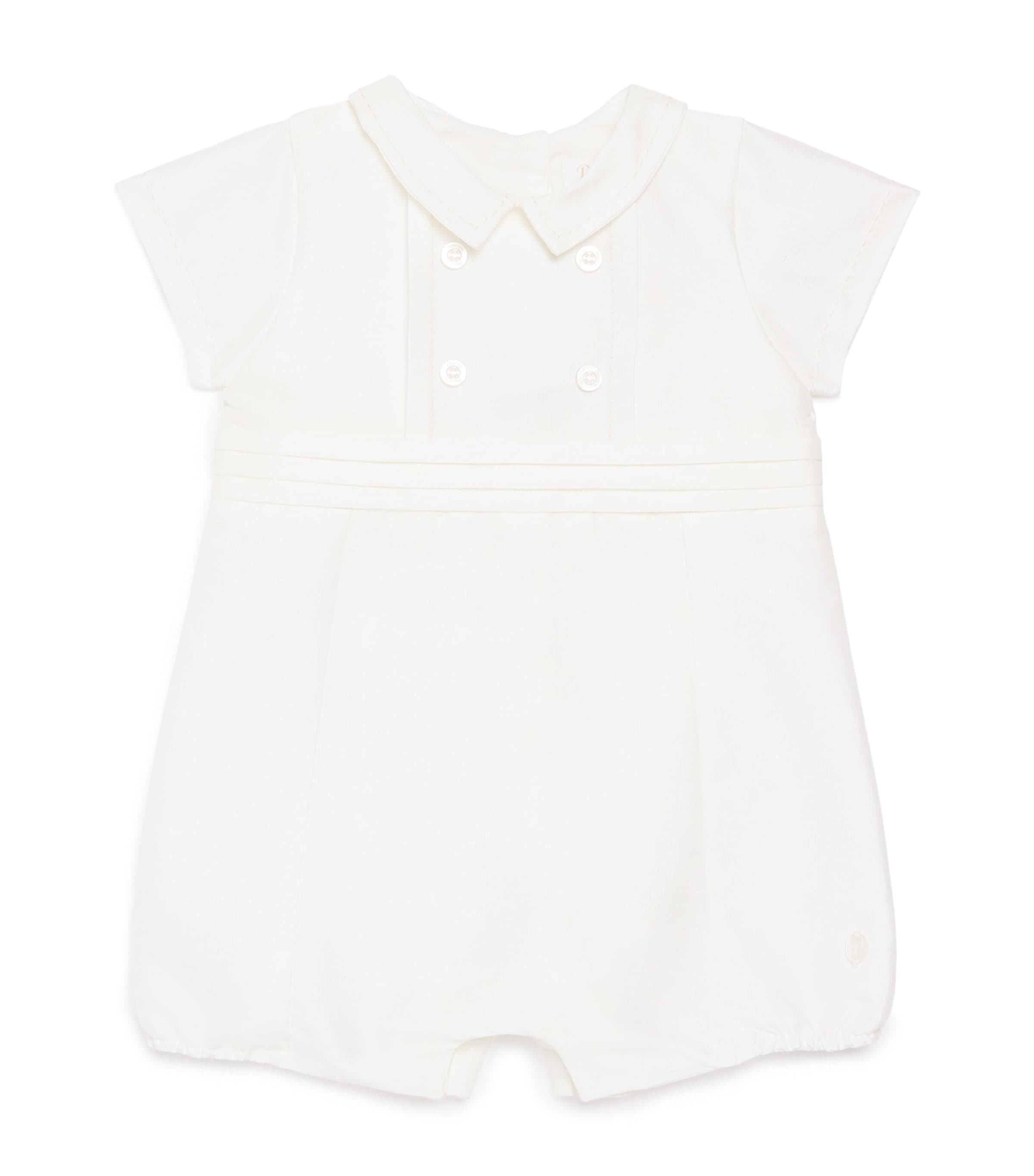 Shop Patachou Collared Bodysuit In Beige