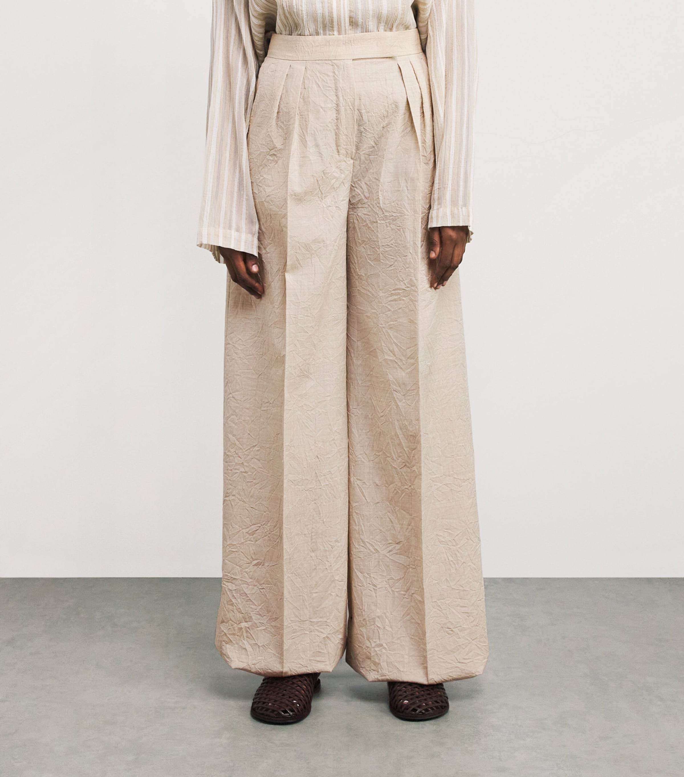 【送料&関税込】Max Mara Wool Wide Leg Trousers Wide leg trousers | Max Mara