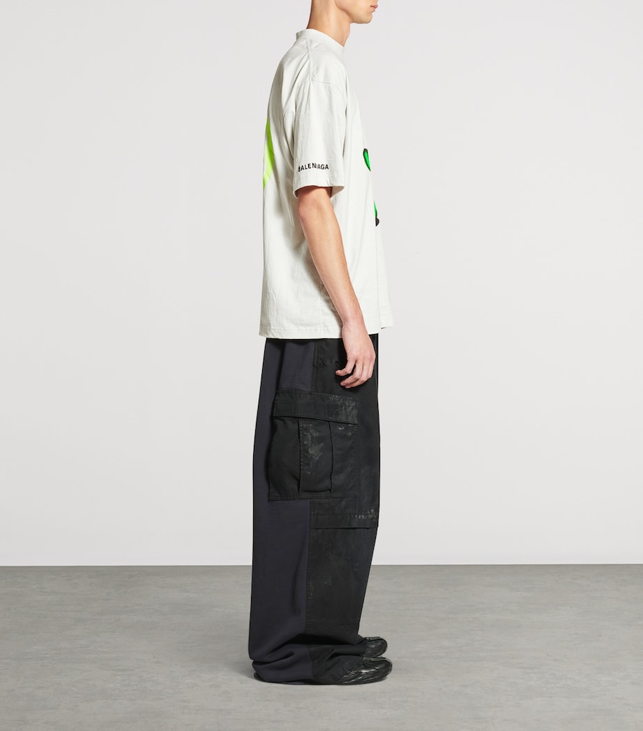 Oversized Cotton Alien T-Shirt 9012 Image 6