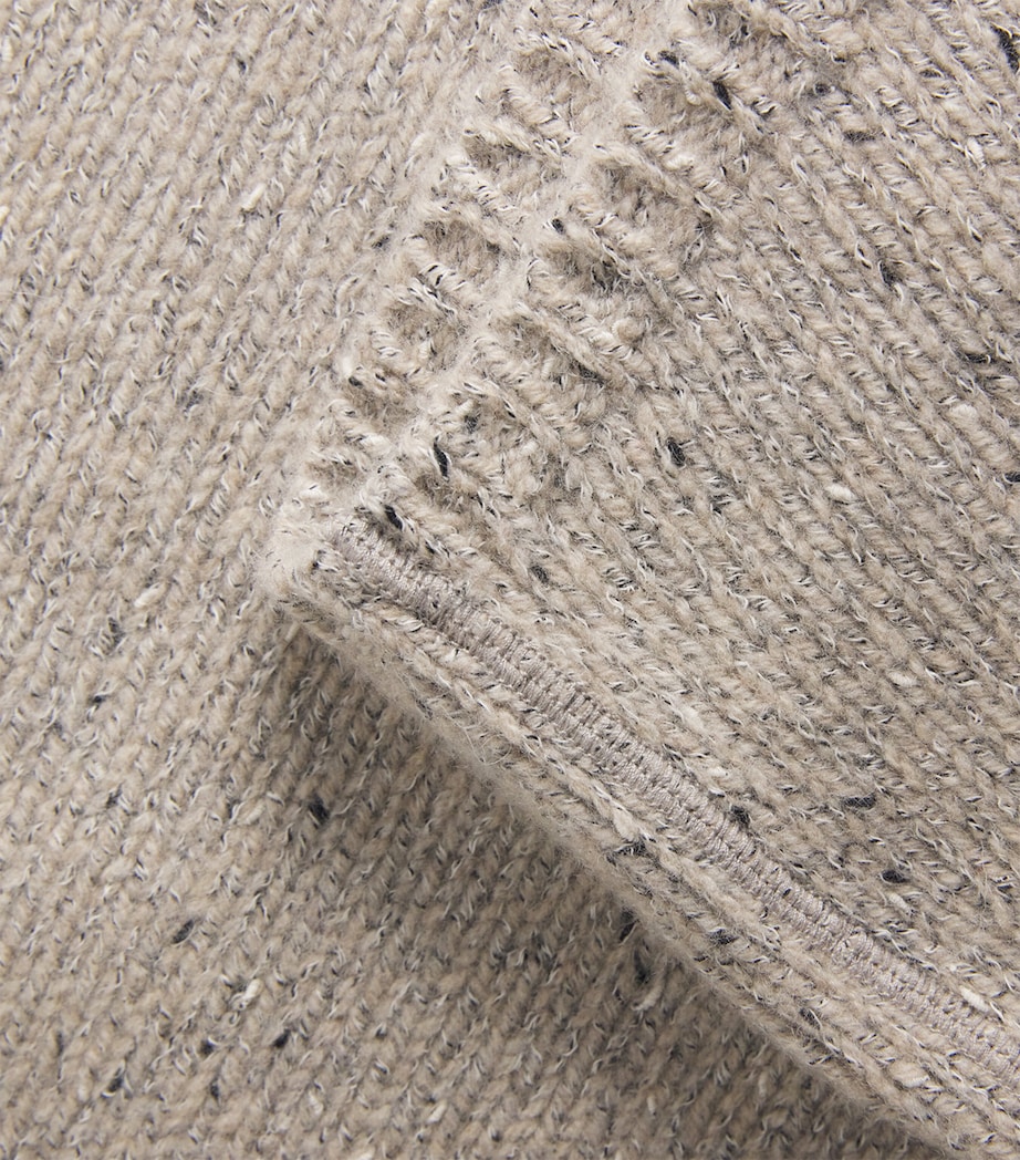 Wool-Cotton-Cashmere Mini Skirt E2E-BEIGE MULTI Image 5