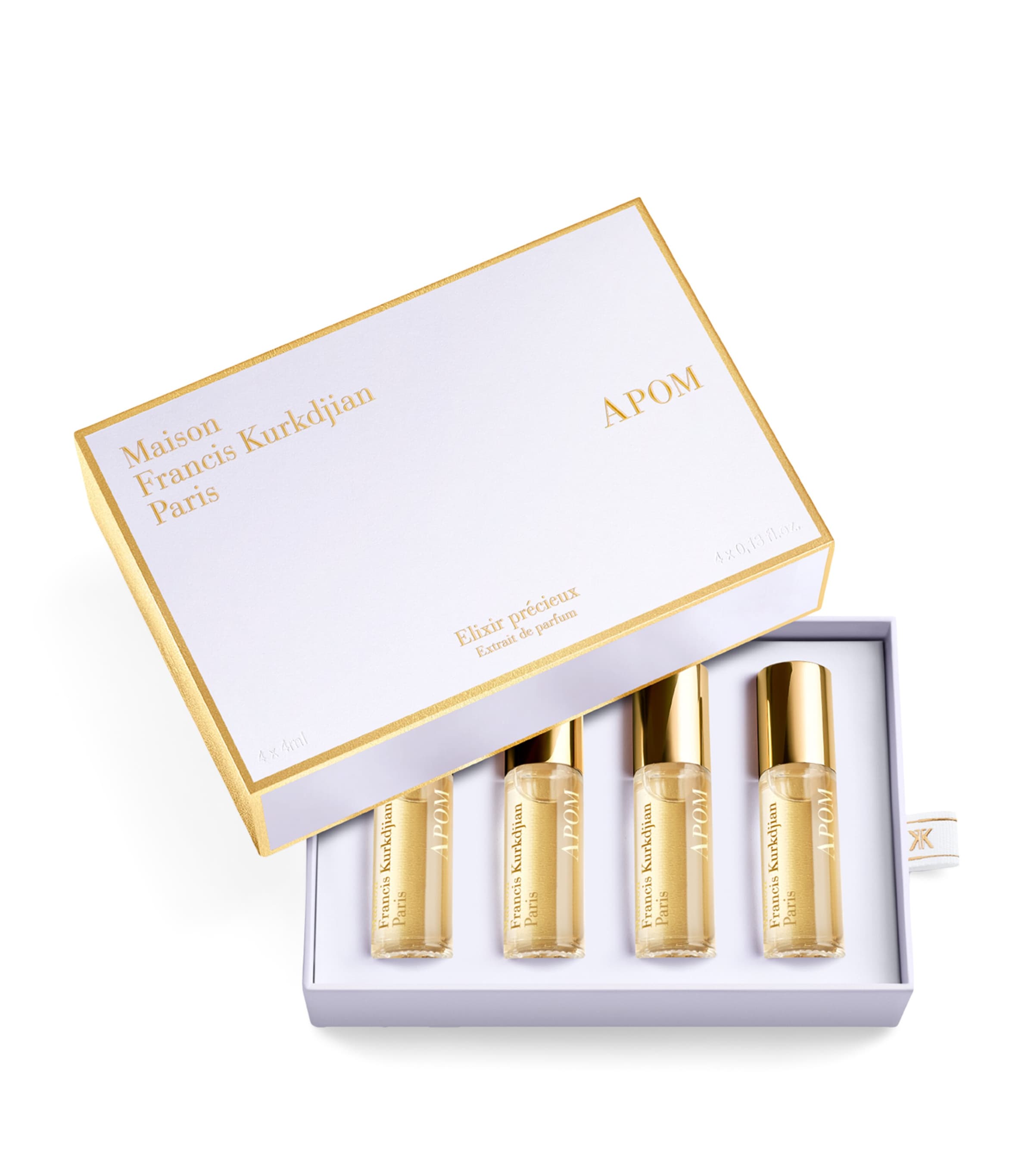 Maison Francis Kurkdjian APOM Precious Elixirs Extrait de Parfum Fragrance Gift Set (4 x 4ml) Image 1