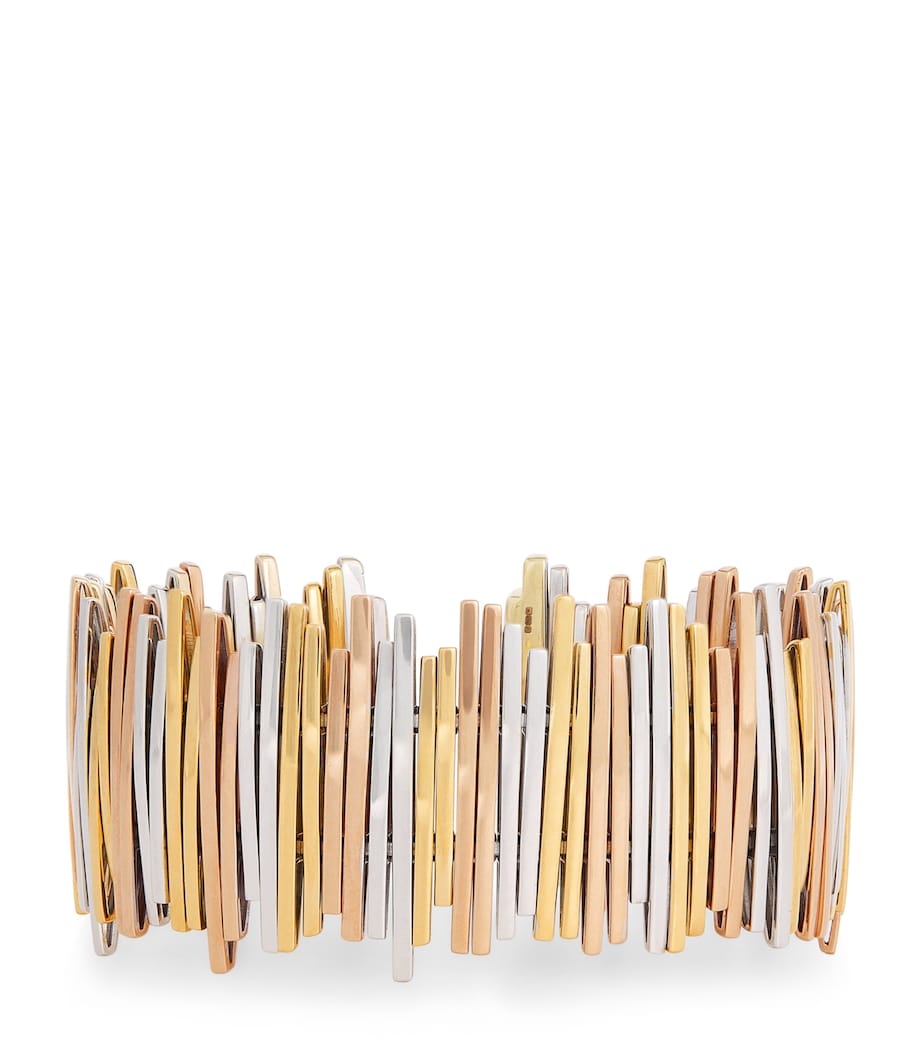 Suzanne Kalan Mixed Gold Classic Golden Jagged Wide Cuff Wyrg Image 1