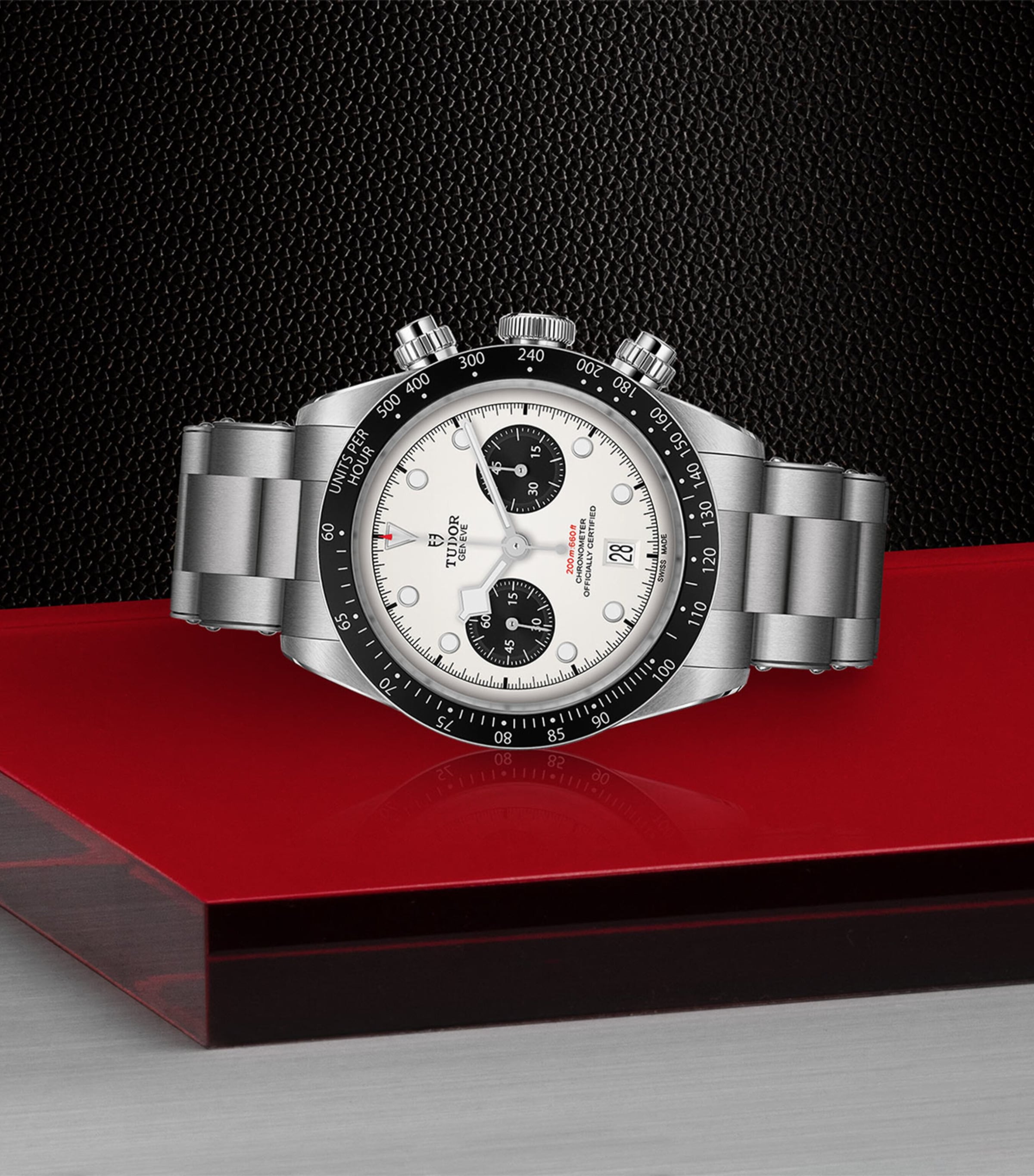 Black Bay Chrono Stainless Steel Watch 41mm WHITE Image 5