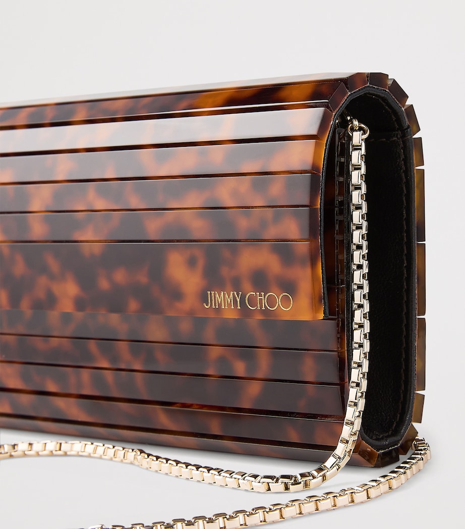 Jimmy Choo Sweetie Panelled Clutch Bag Tortoiseshell Image 5