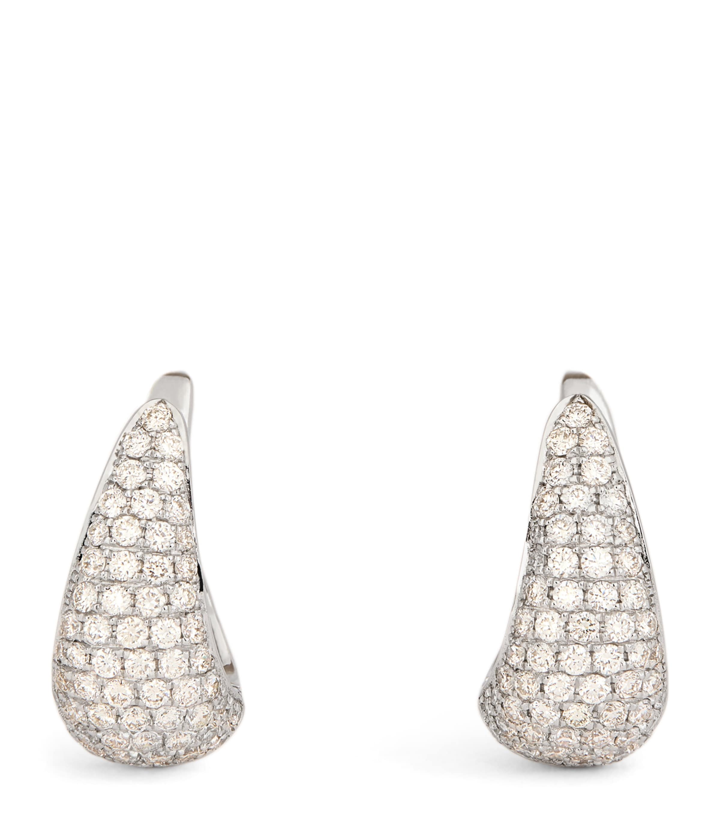 Anita Ko Small White Gold And Diamond Claw Earrings In White