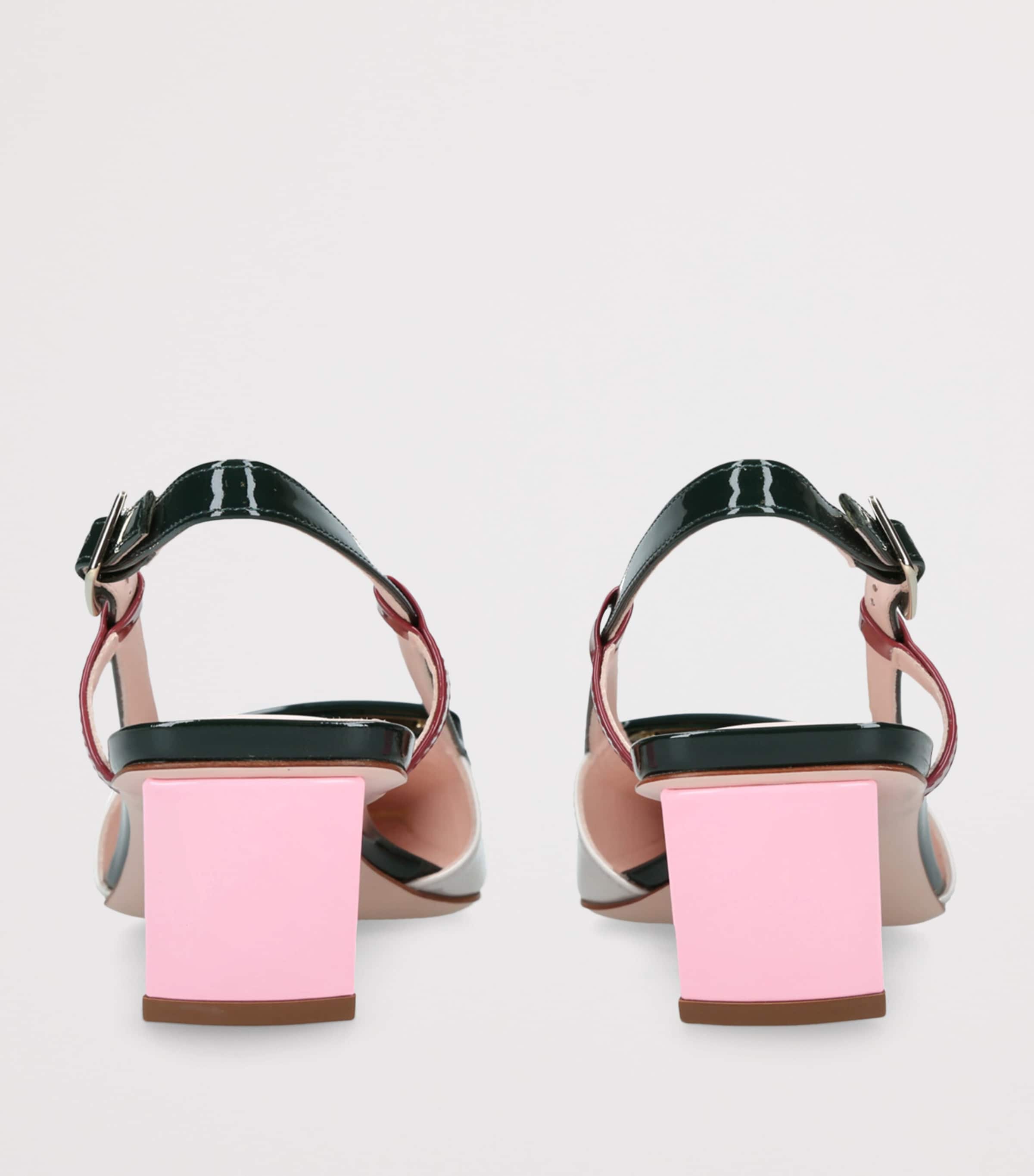 Roger Vivier Leather Belle Vivier Slingback Pumps 45 Pink Comb Image 2