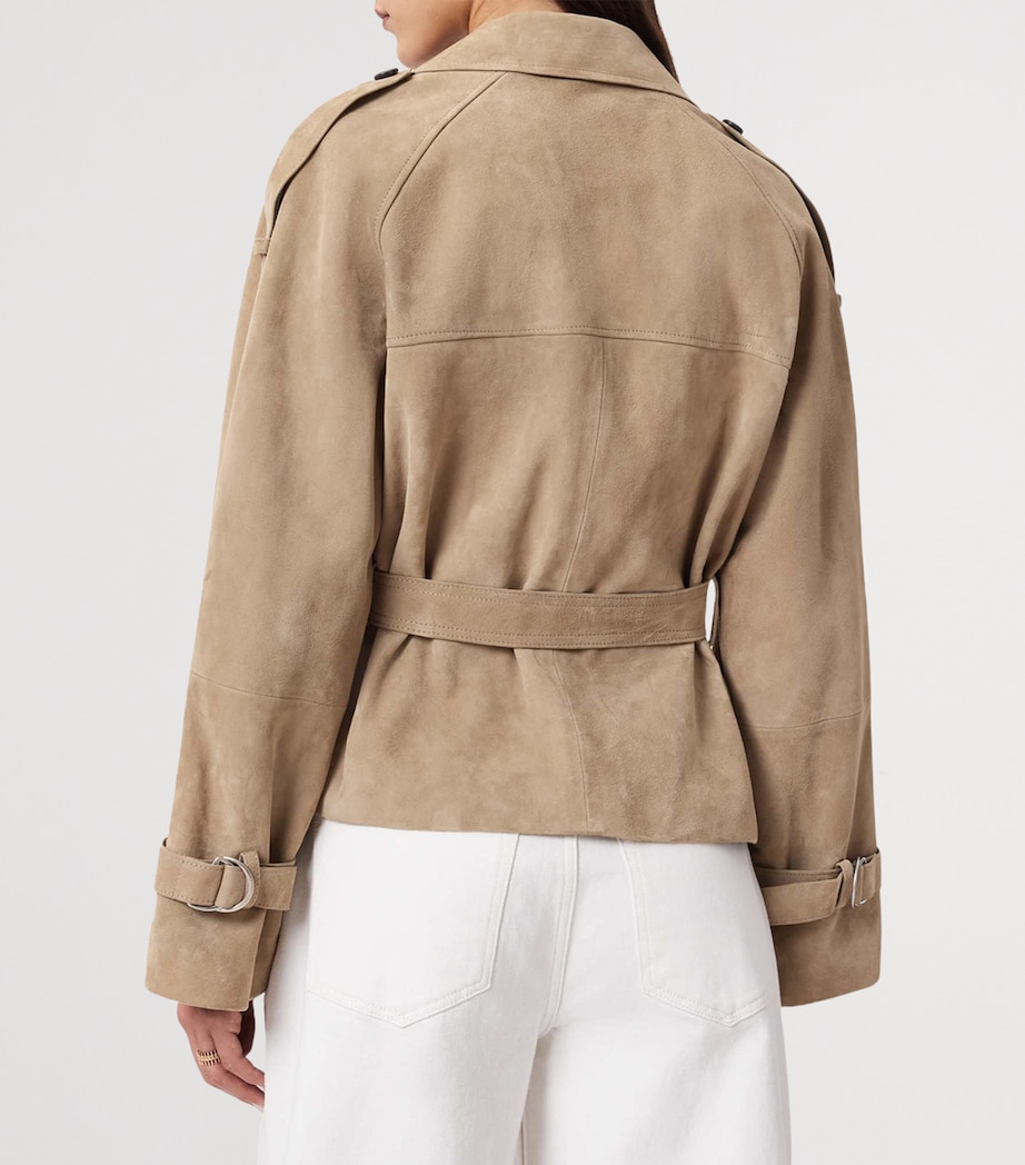 Suede Reed Trench Jacket TAUPE BROWN Image 5