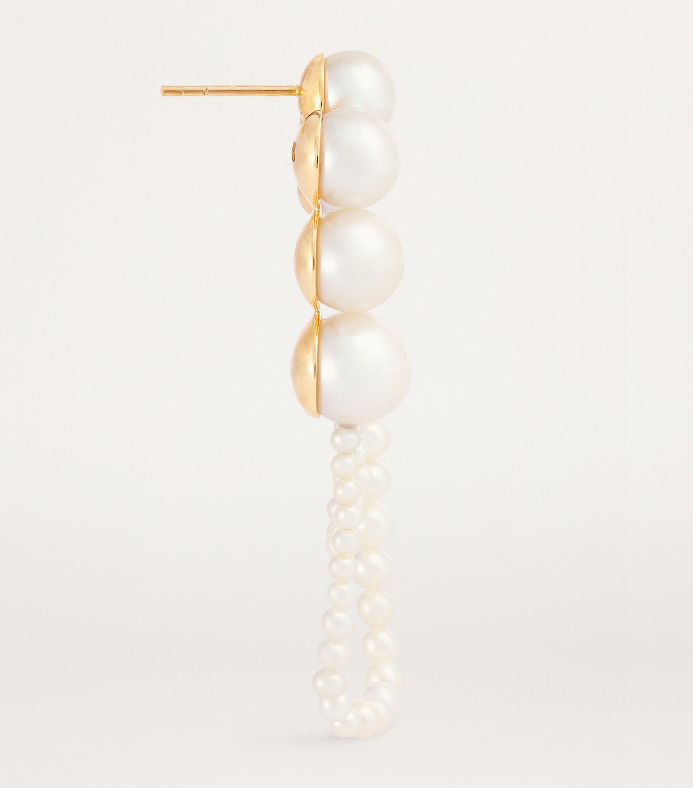 Sophie Bille Brahe Yellow Gold and Pearl Embrassée de Perle Single Left Earring Yellow Gold Image 3