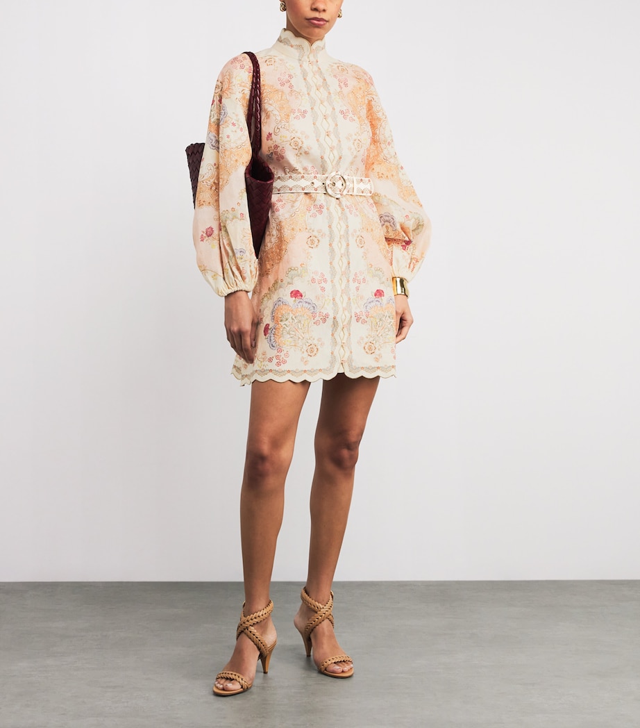 Linen Daylight Mini Dress WLLPPR FLRL BLSHWPFB Image 2