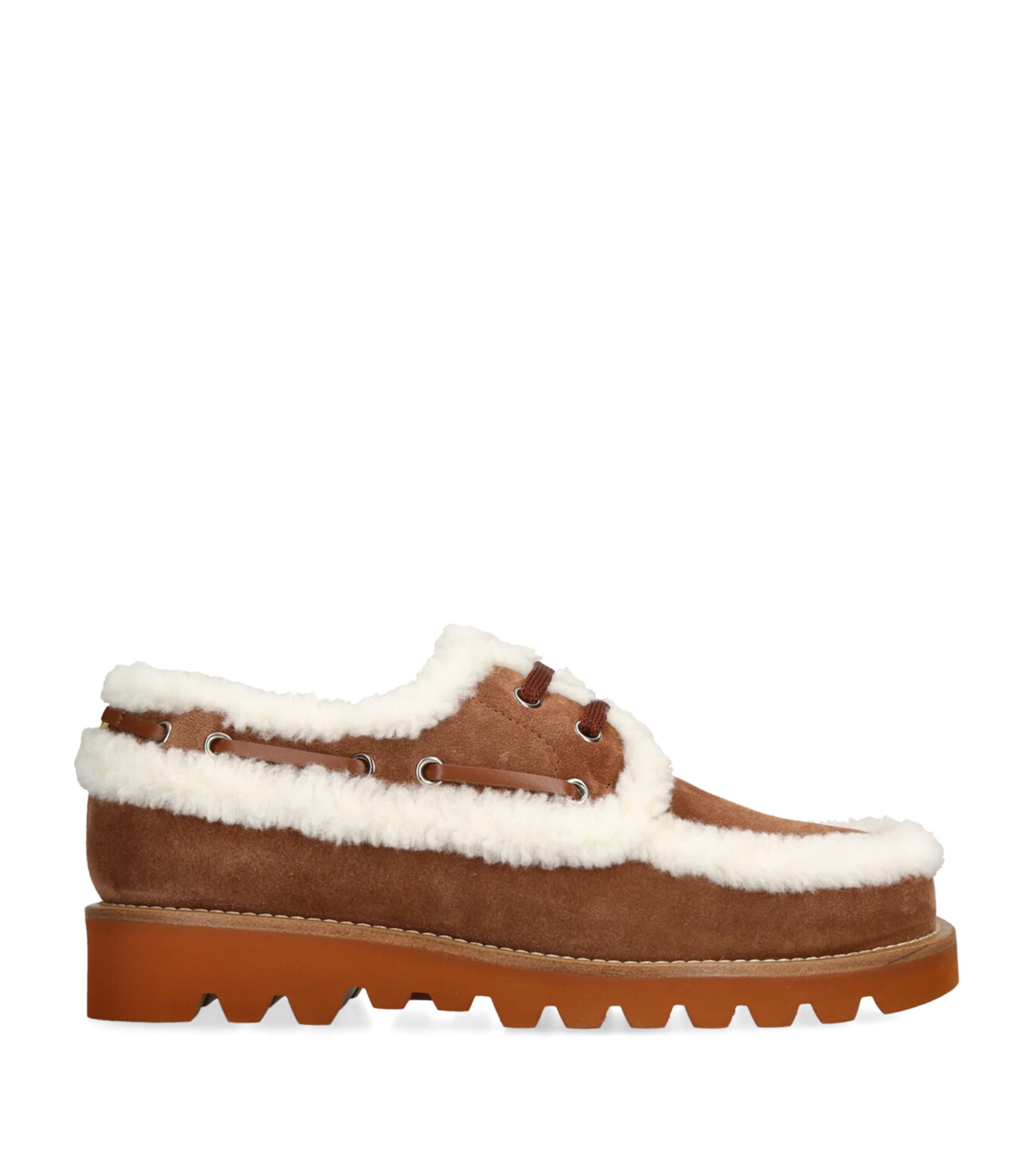 Valentino Slip-on Lace-up Flat Shoes In Brown