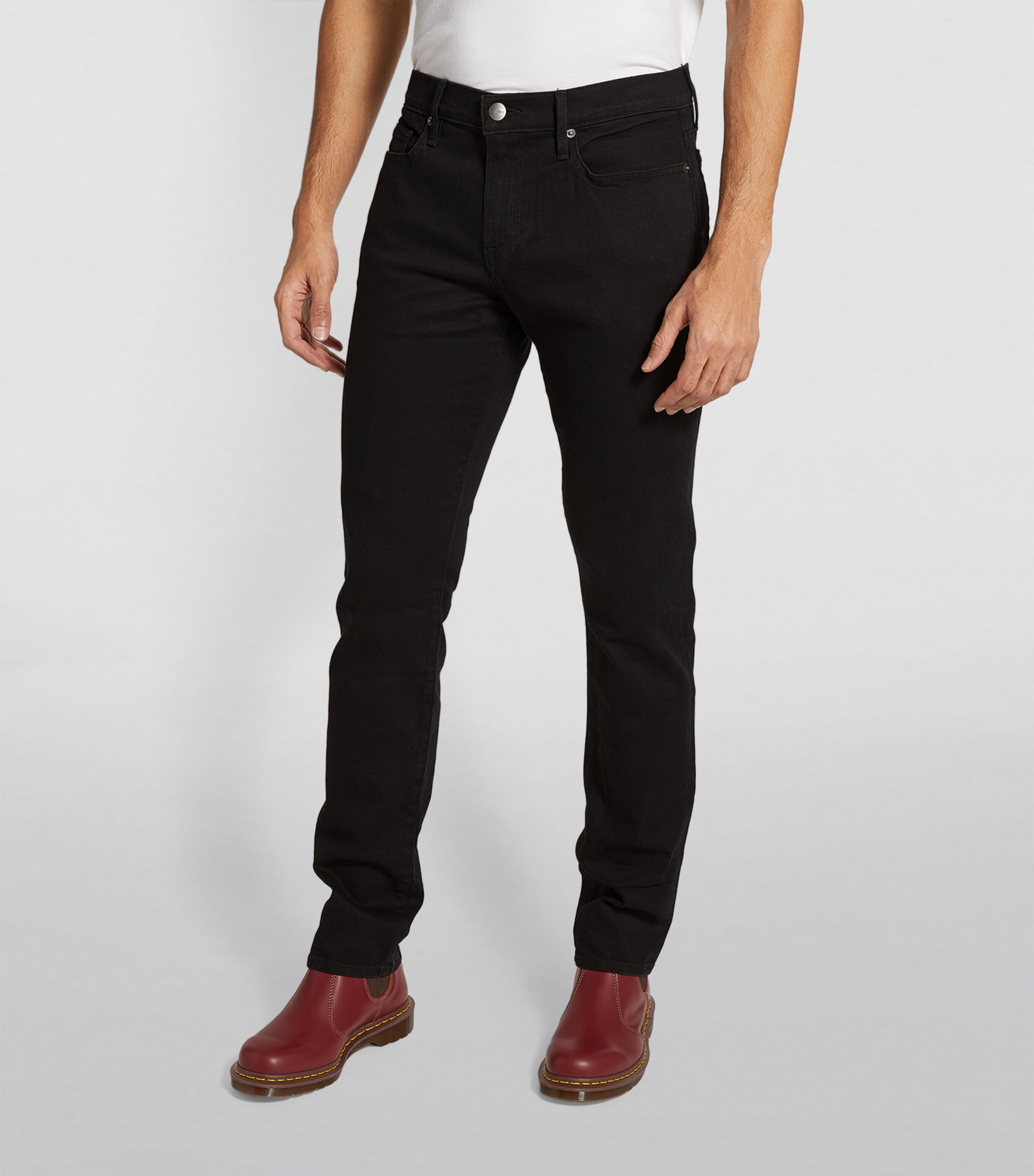 FRAME Mens Slim L'Homme Noir Jeans Noir Image 3