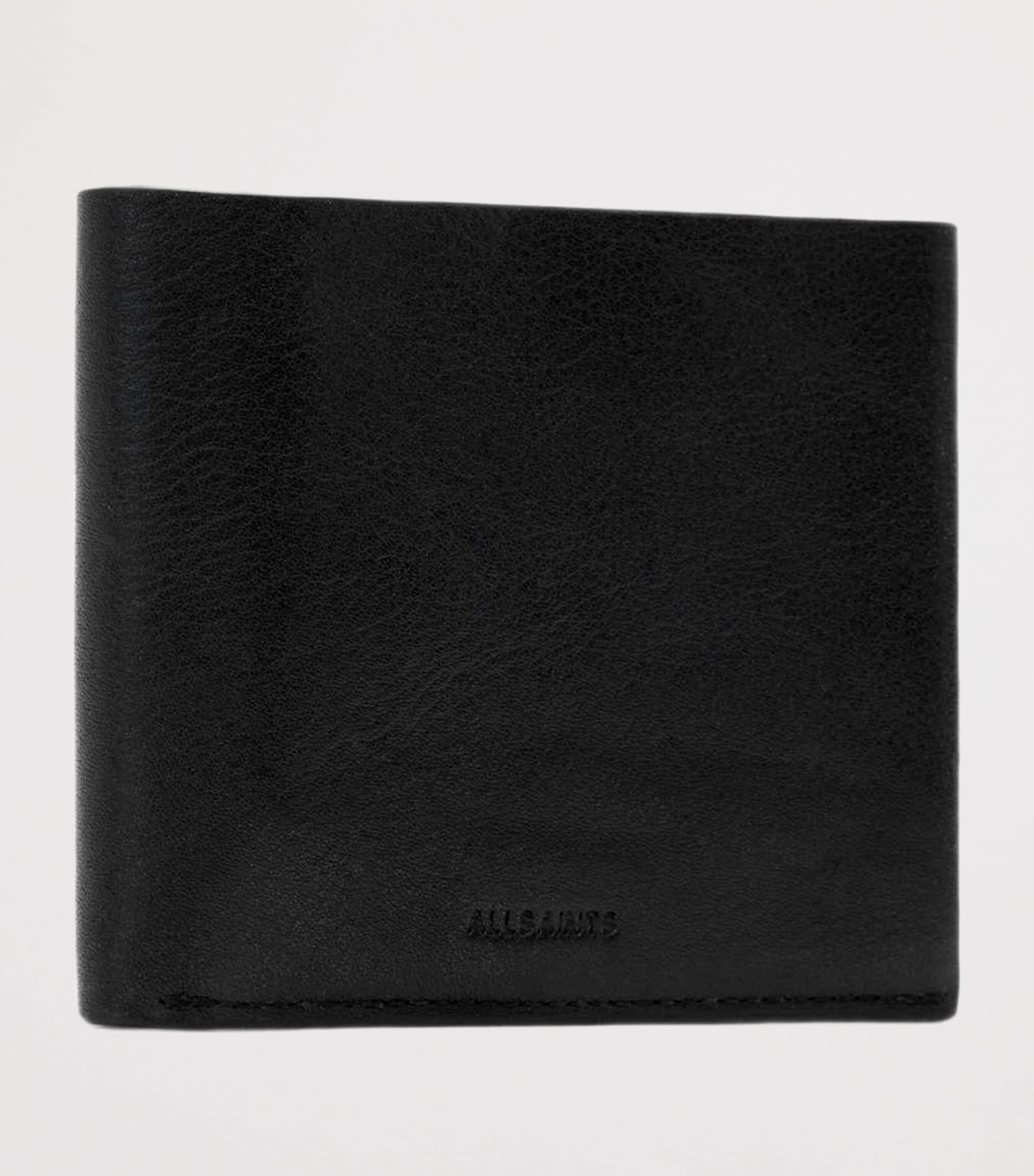 AllSaints Leather Axis Wallet Black Image 3