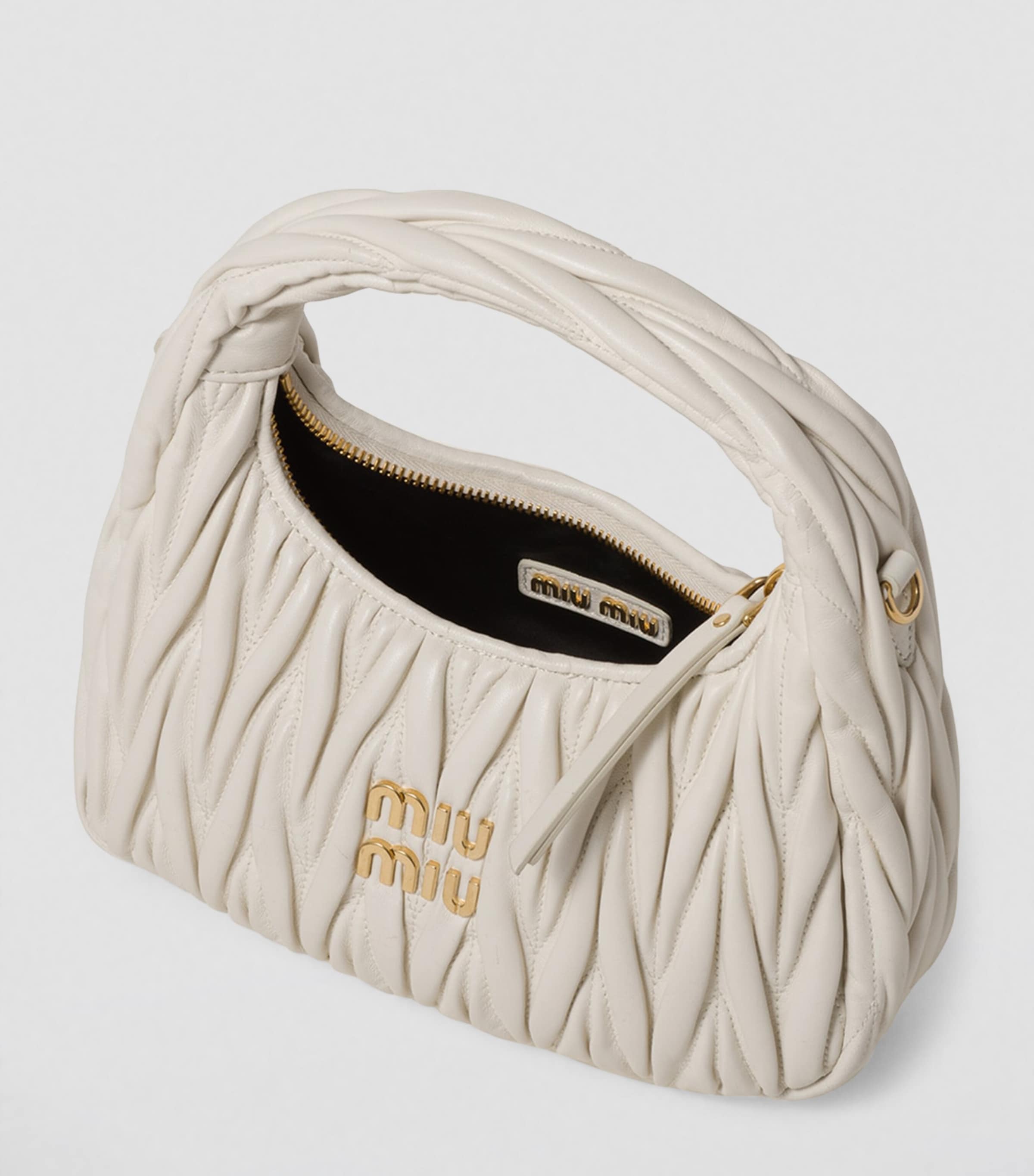 Small Matelassé Leather Wander Top-Handle Bag F0009 Image 5