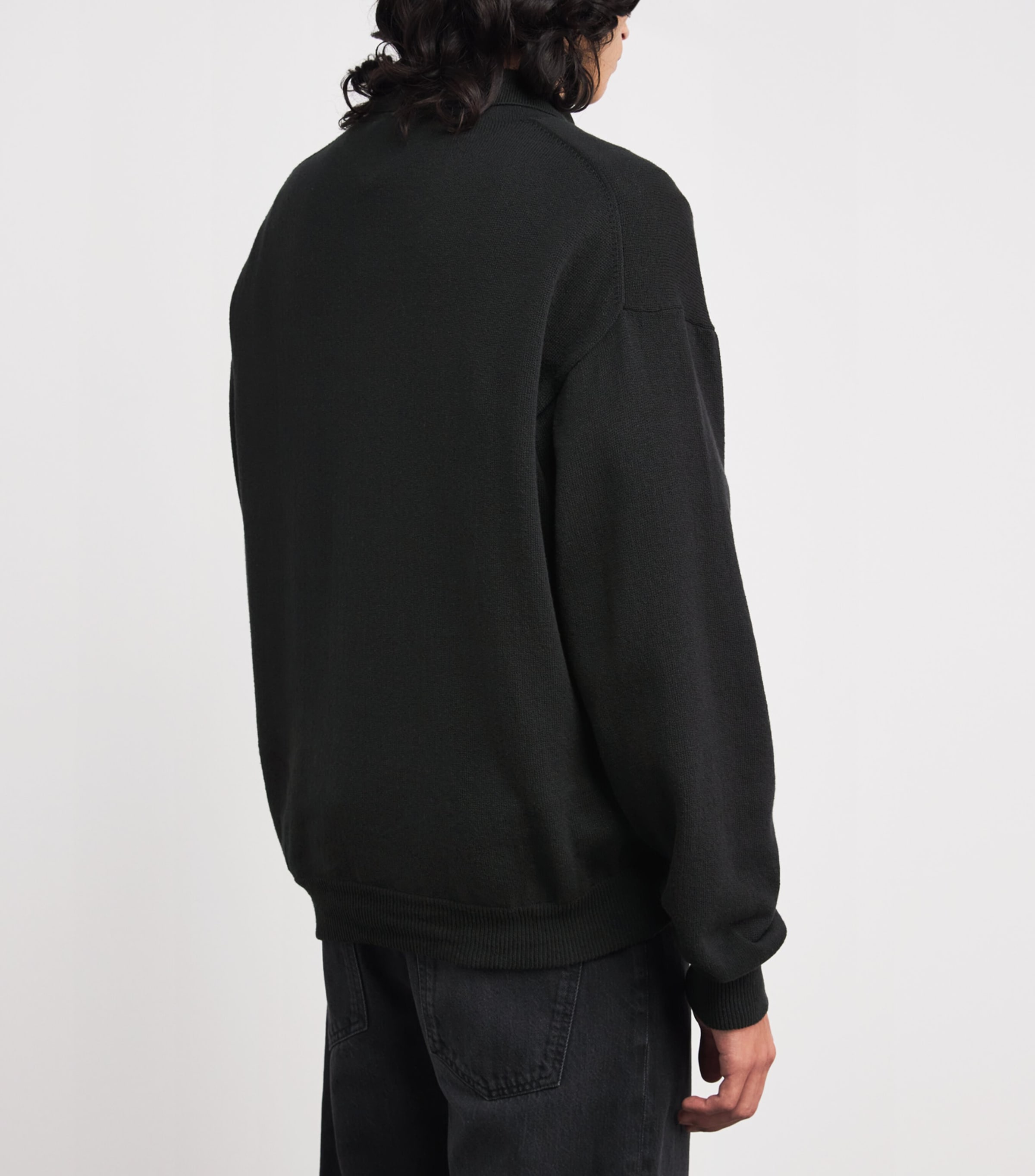 The Row Mens Kirin Cotton Sweater Faded Black Image 4