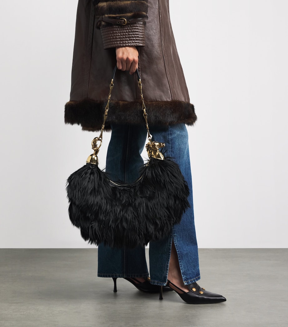 Feather Shoulder Bag BLACK Image 2