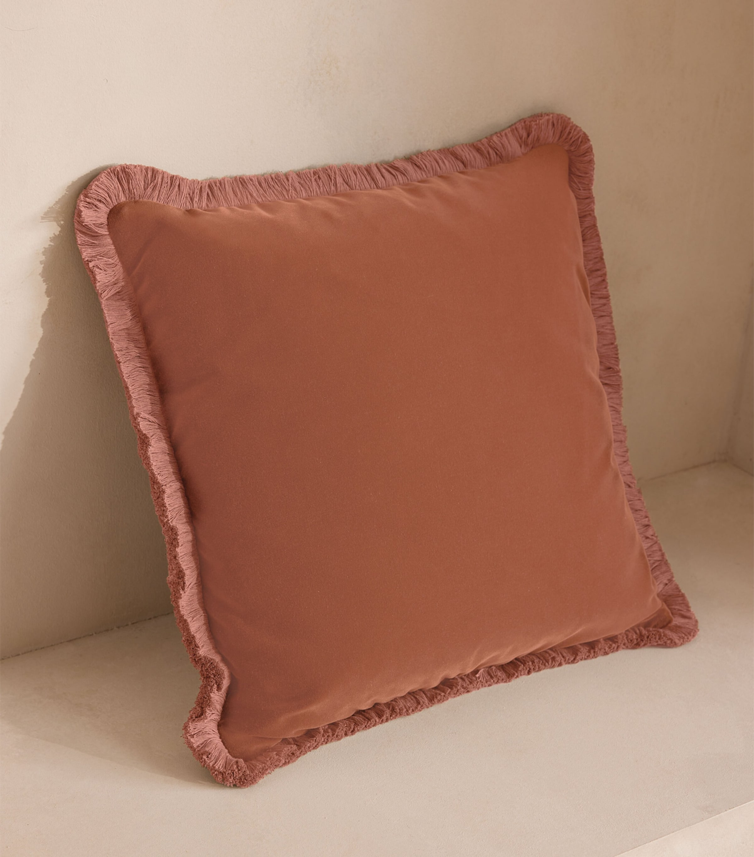 Soho Home Velvet Margeaux Cushion In Brown