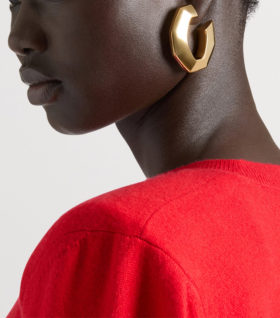 Large Structural Earrings GOLDEN YELLOW Image 2