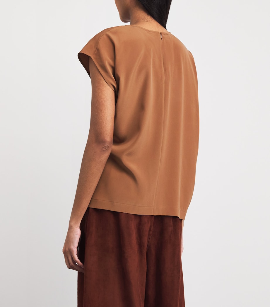 Yves Salomon Womens Silk Crepe Top Image 5