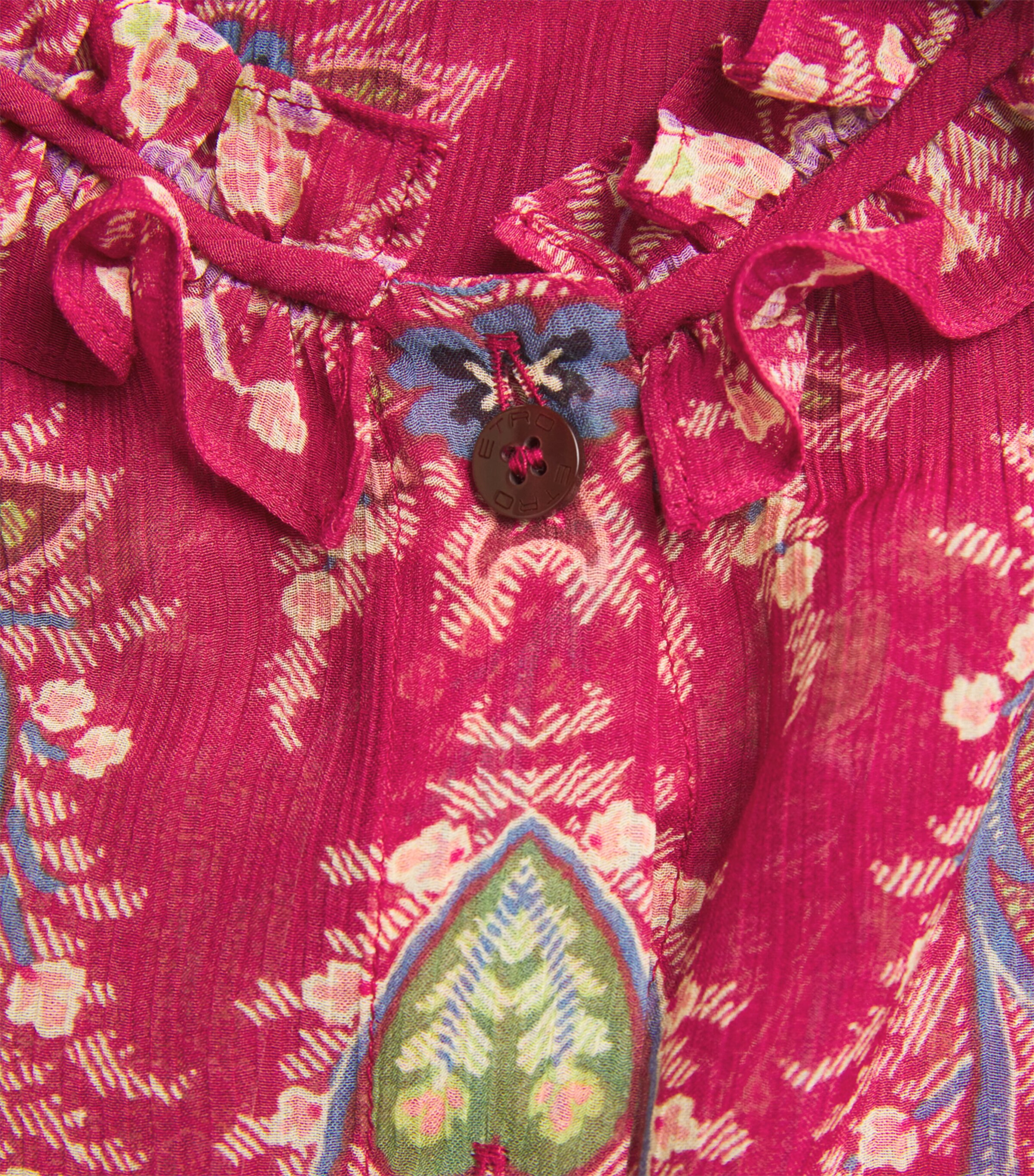 Ruffled Paisley Print Blouse X0868 Image 5