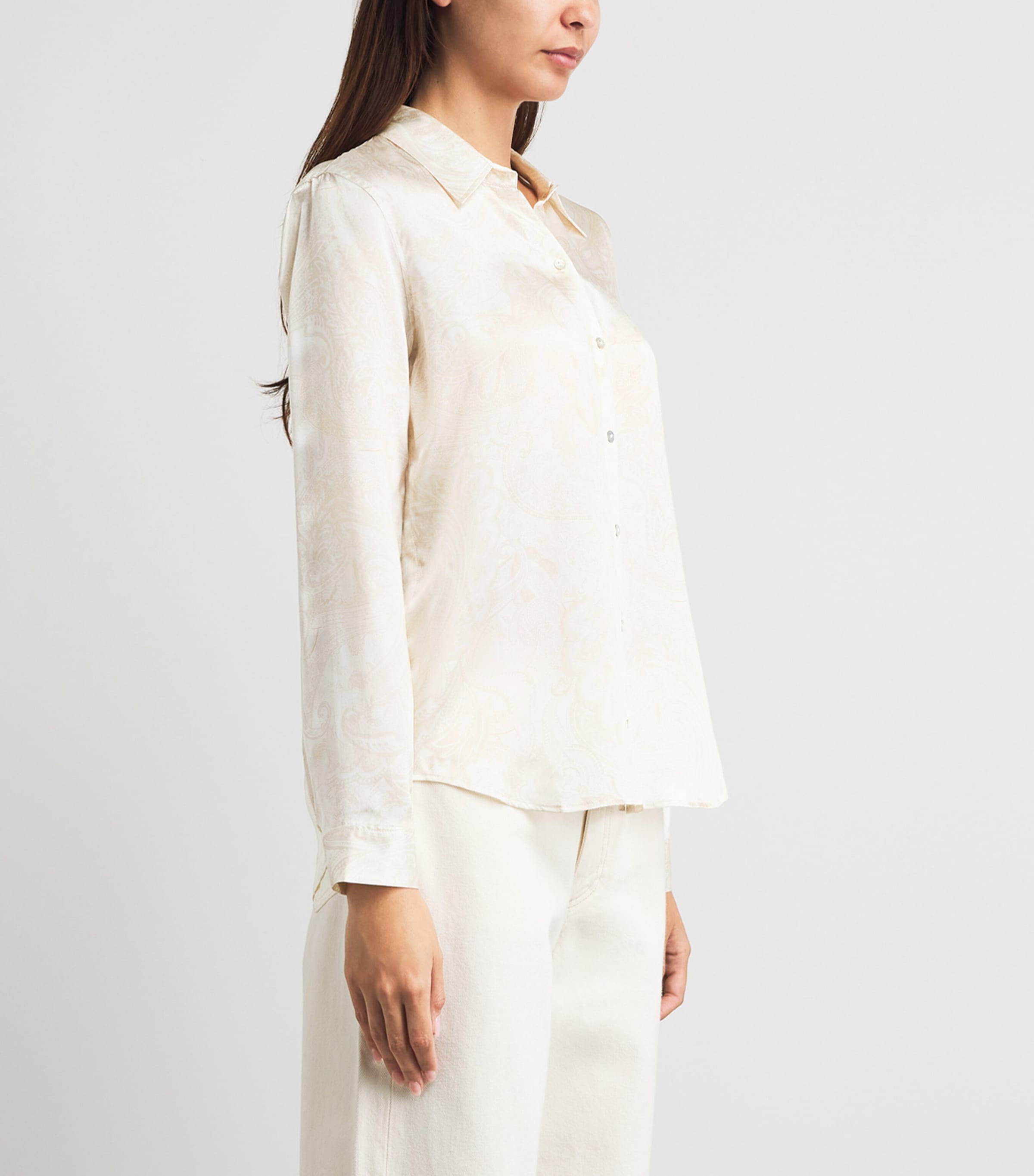 L'Agence Womens Silk Tyler Blouse Vwtp Vnt Wt Tnl Psly Image 4