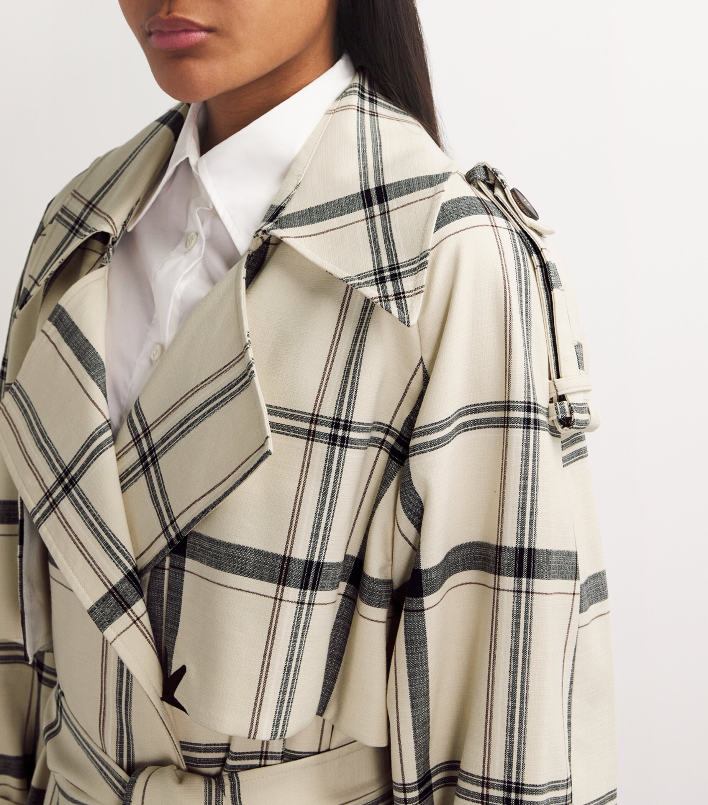 CAMILLA AND MARC Ivory Check Corelia Trench Coat | Harrods US