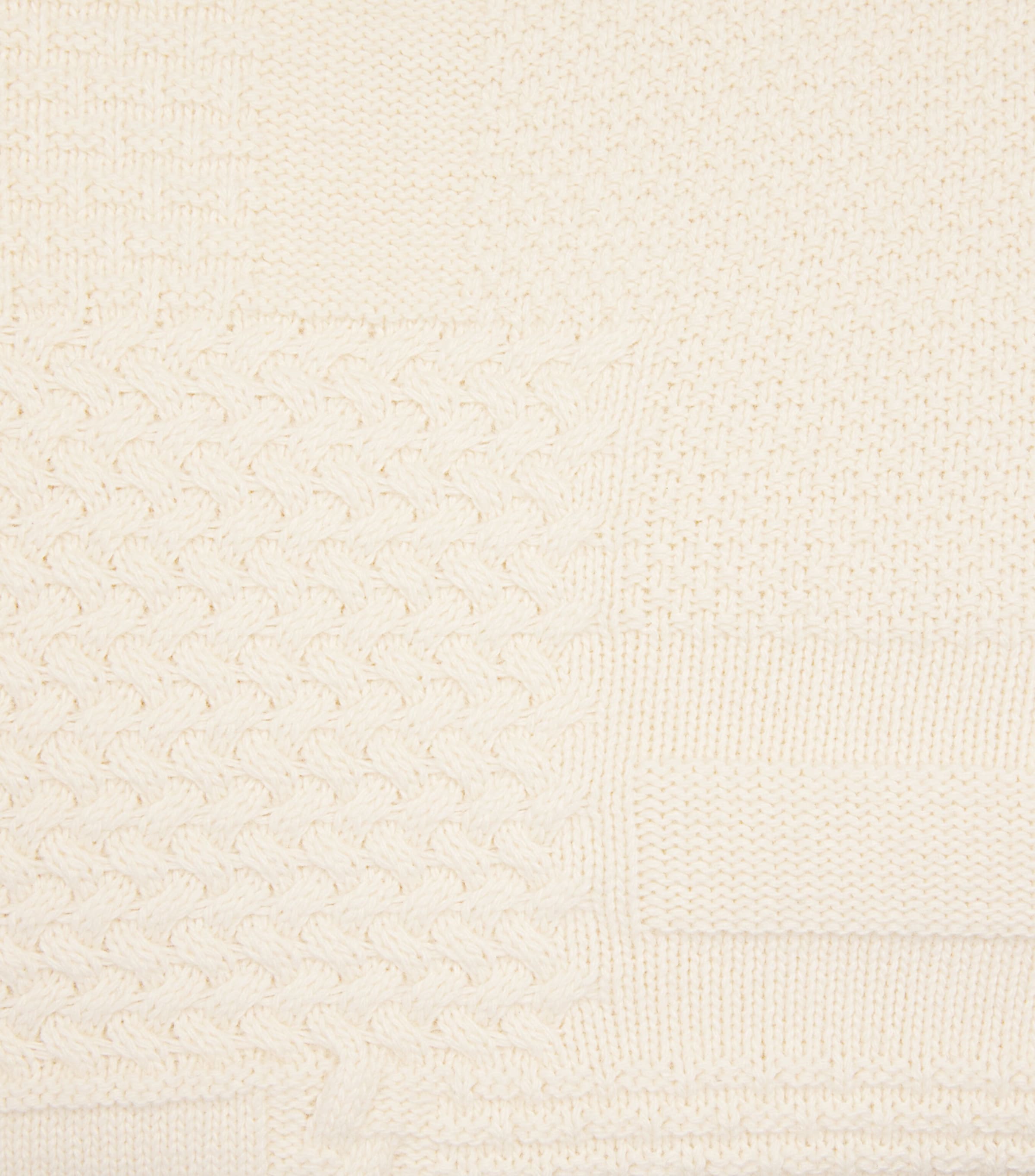 Wool-Cotton Cable-Knit Casey Sweater WHISPER WHITE Image 5