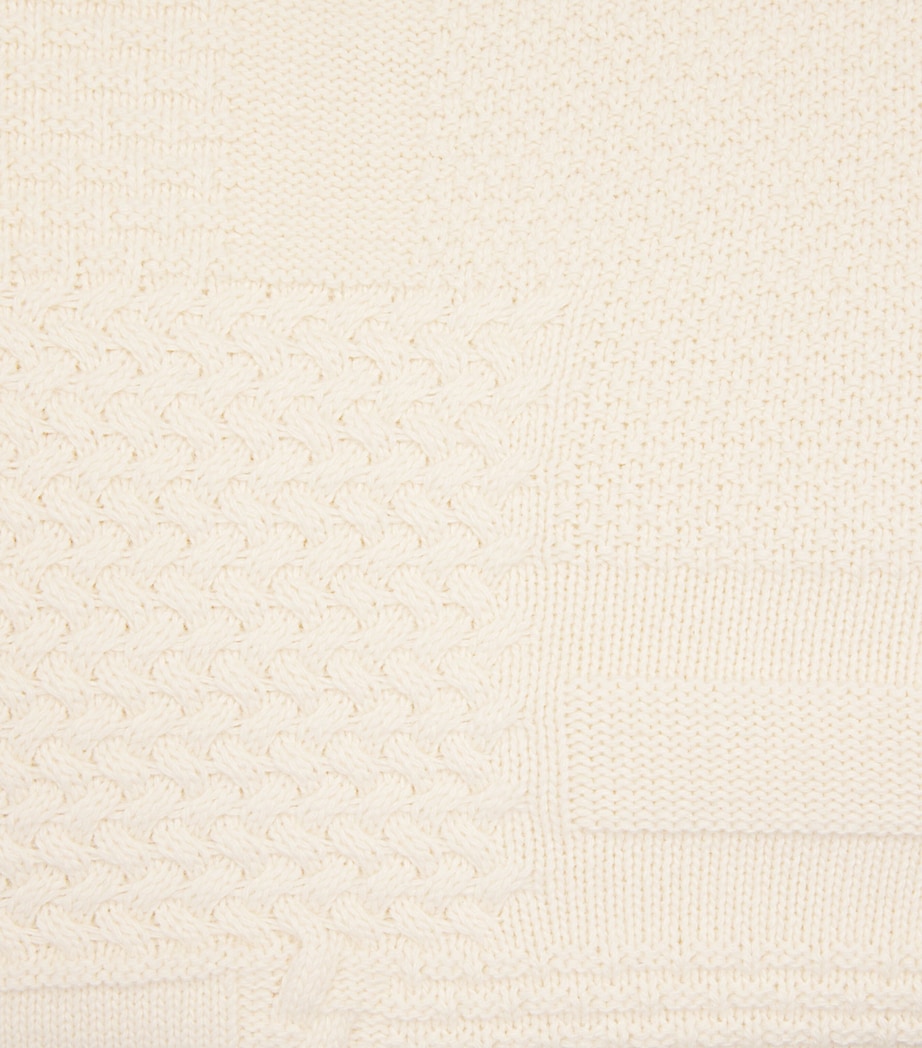 Wool-Cotton Cable-Knit Casey Sweater WHISPER WHITE Image 5