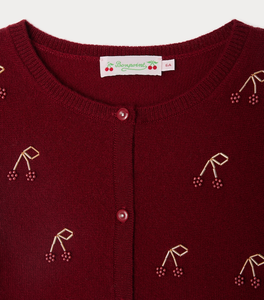 Cashmere Jonia Cardigan (10-14 Years) UPB BORDEAUX Image 3