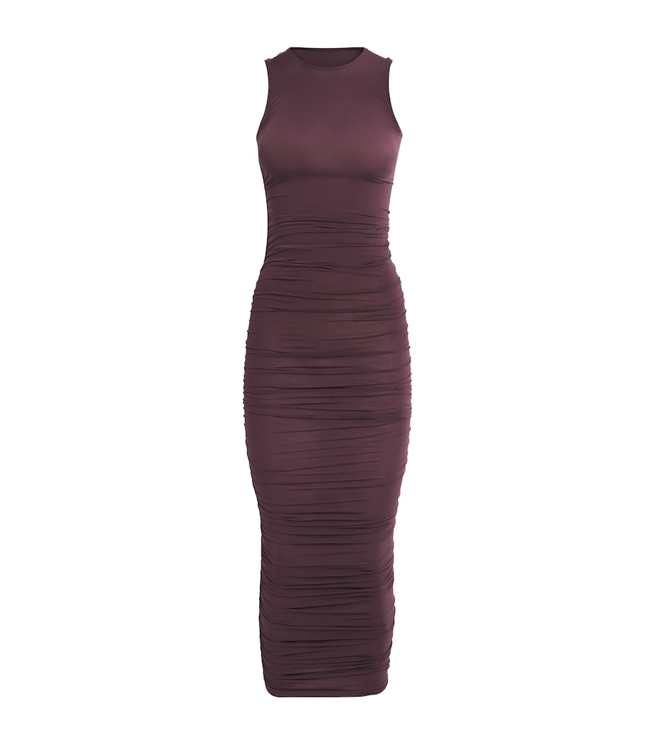 Sheer Ruched Maxi Dress 3249 WILD PLUM Image 1