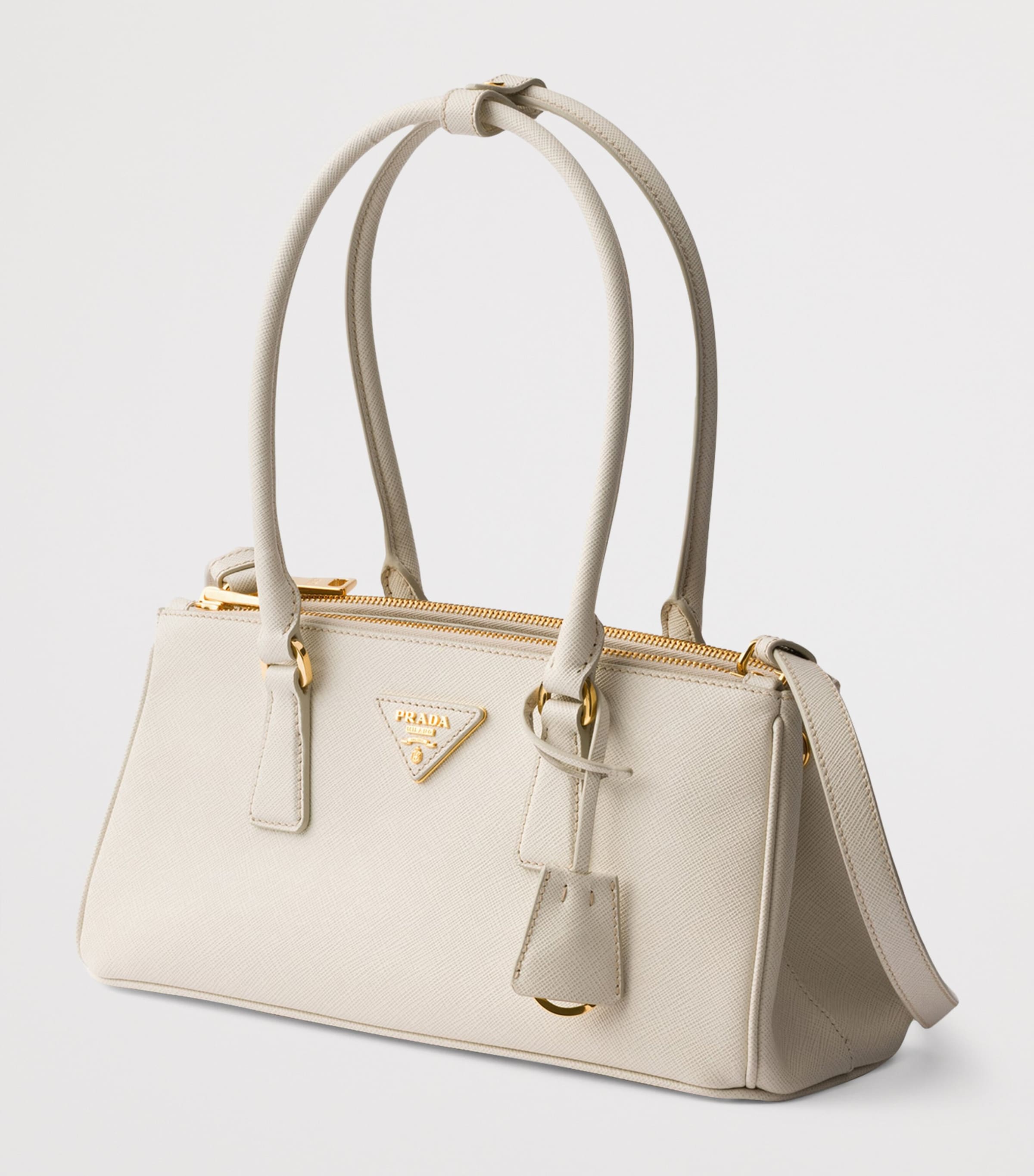 Prada Medium Leather Galleria Top-Handle Bag Neutral Image 5