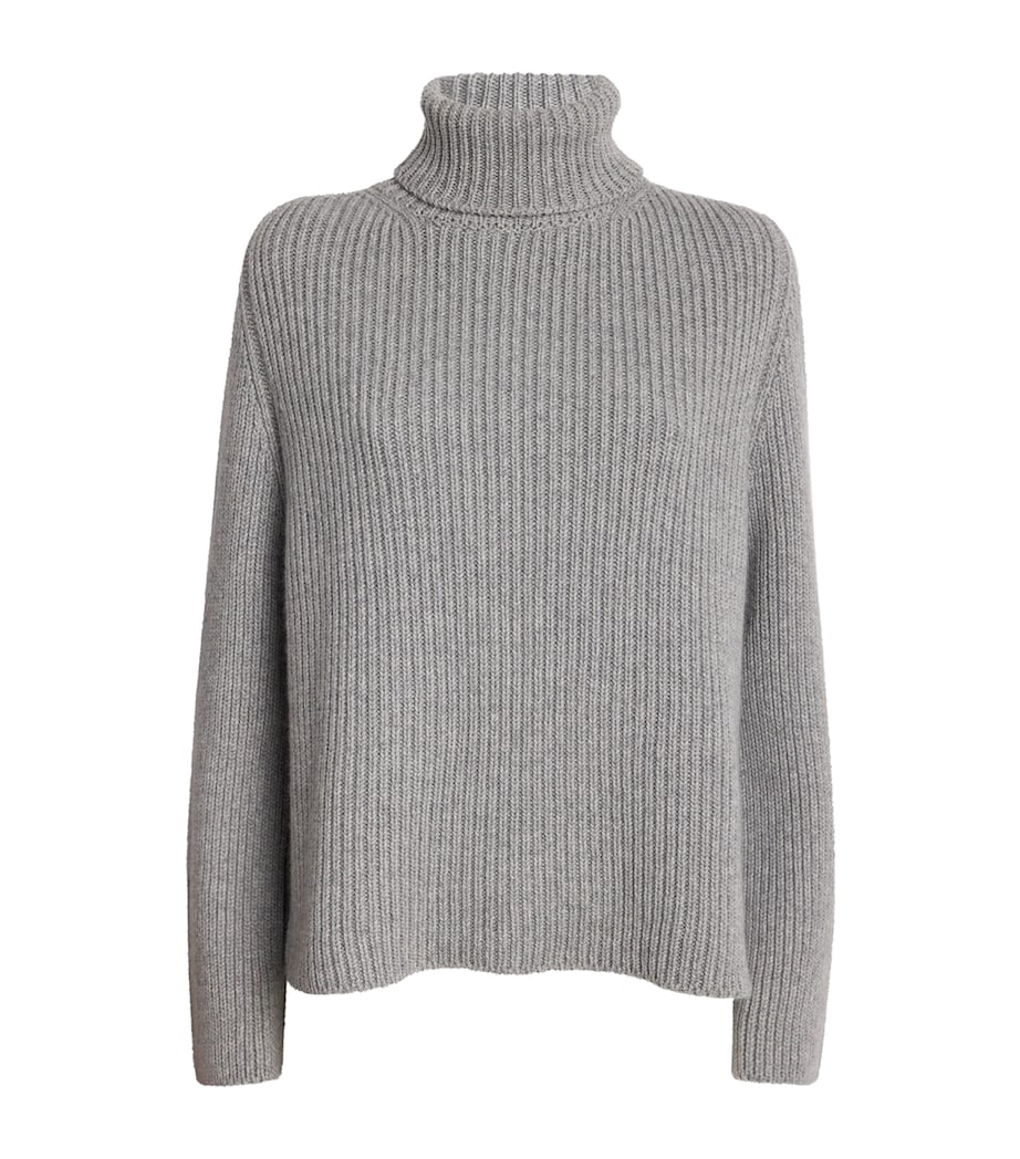 Cashmere Ribbed Rollneck Sweater HA0308 LIGHT GREY Image 1